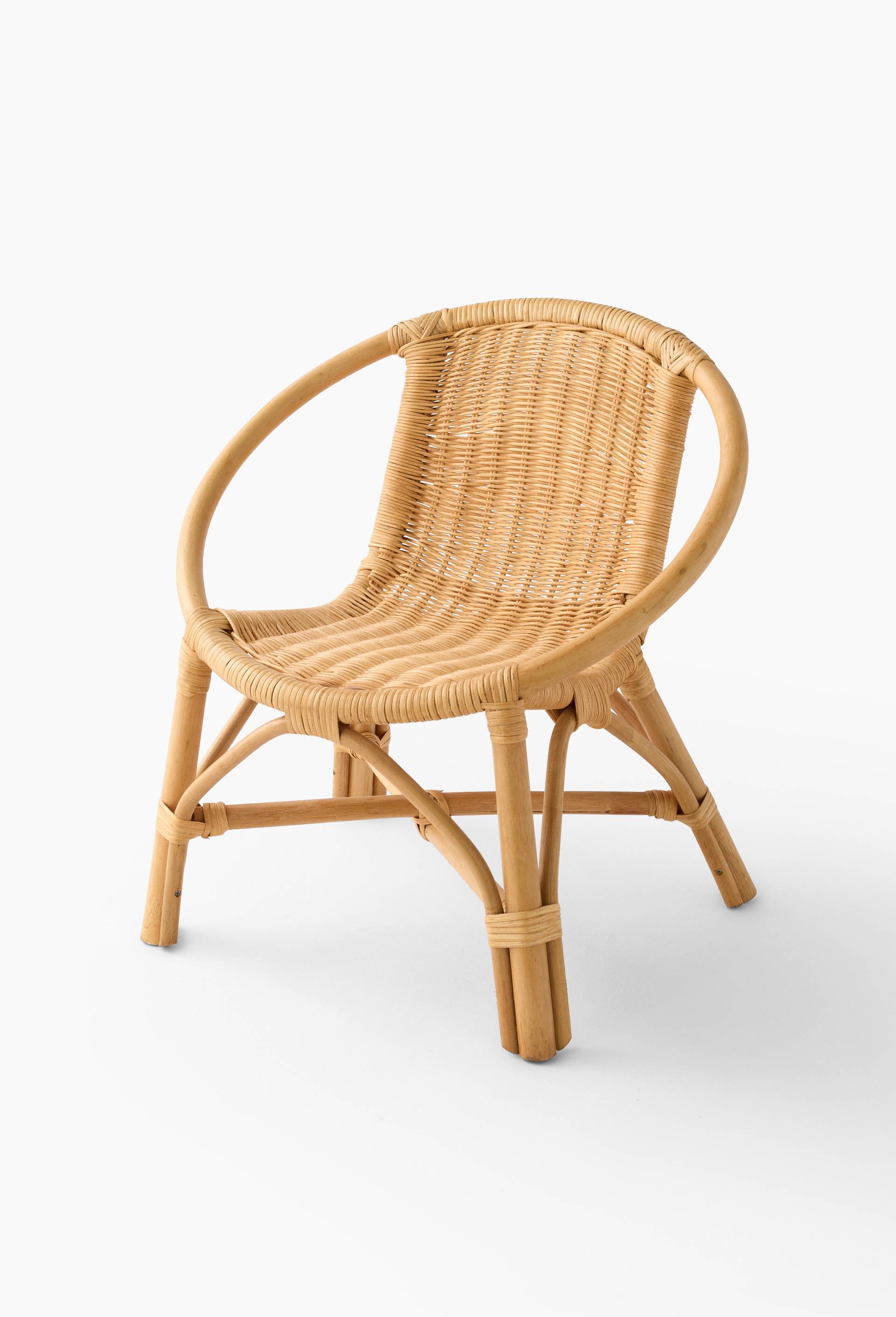 Chaise enfant, 51x38x53 cm, en rotin, Beige clair, large image number 0