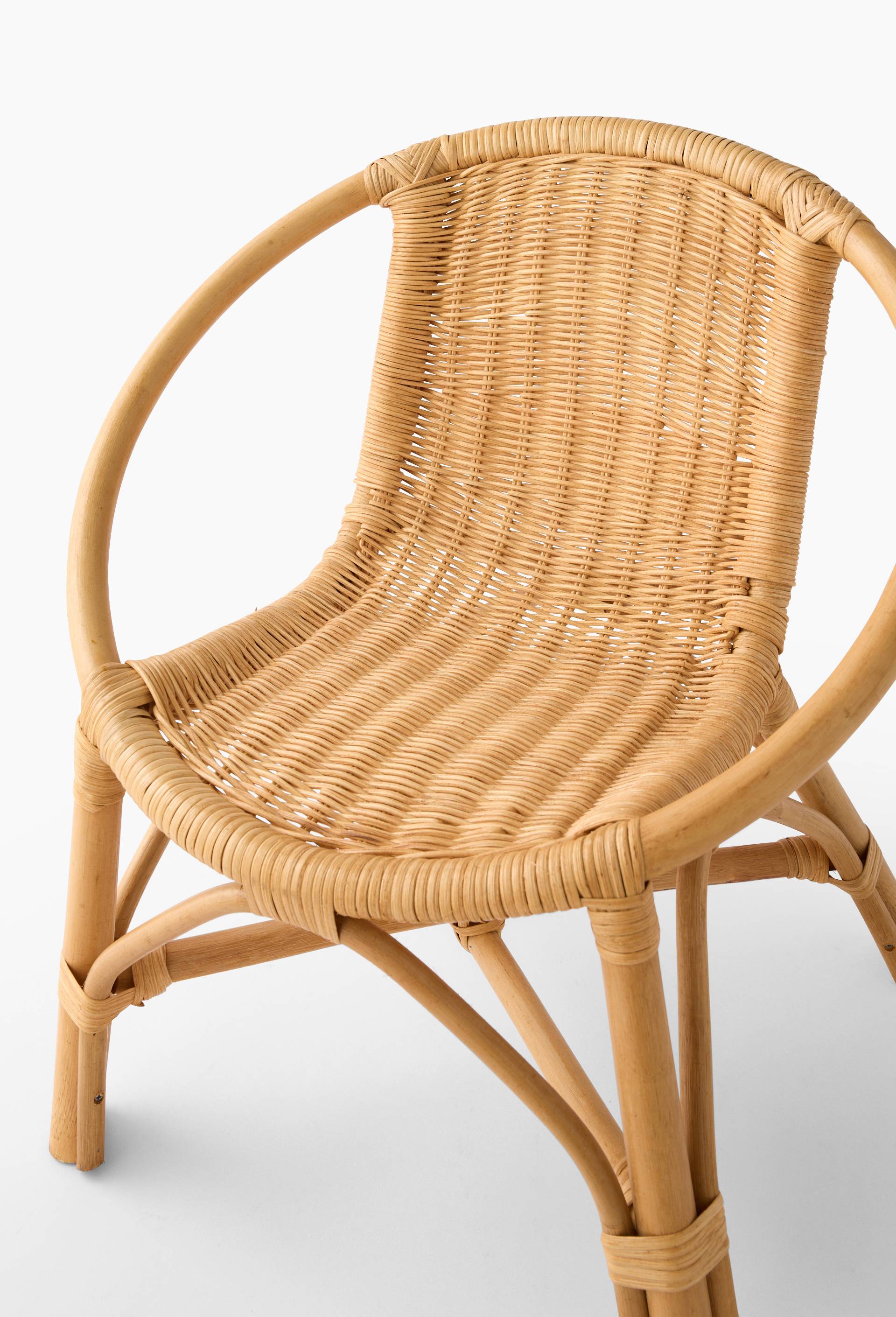 Chaise enfant, 51x38x53 cm, en rotin, Beige clair, large image number 1