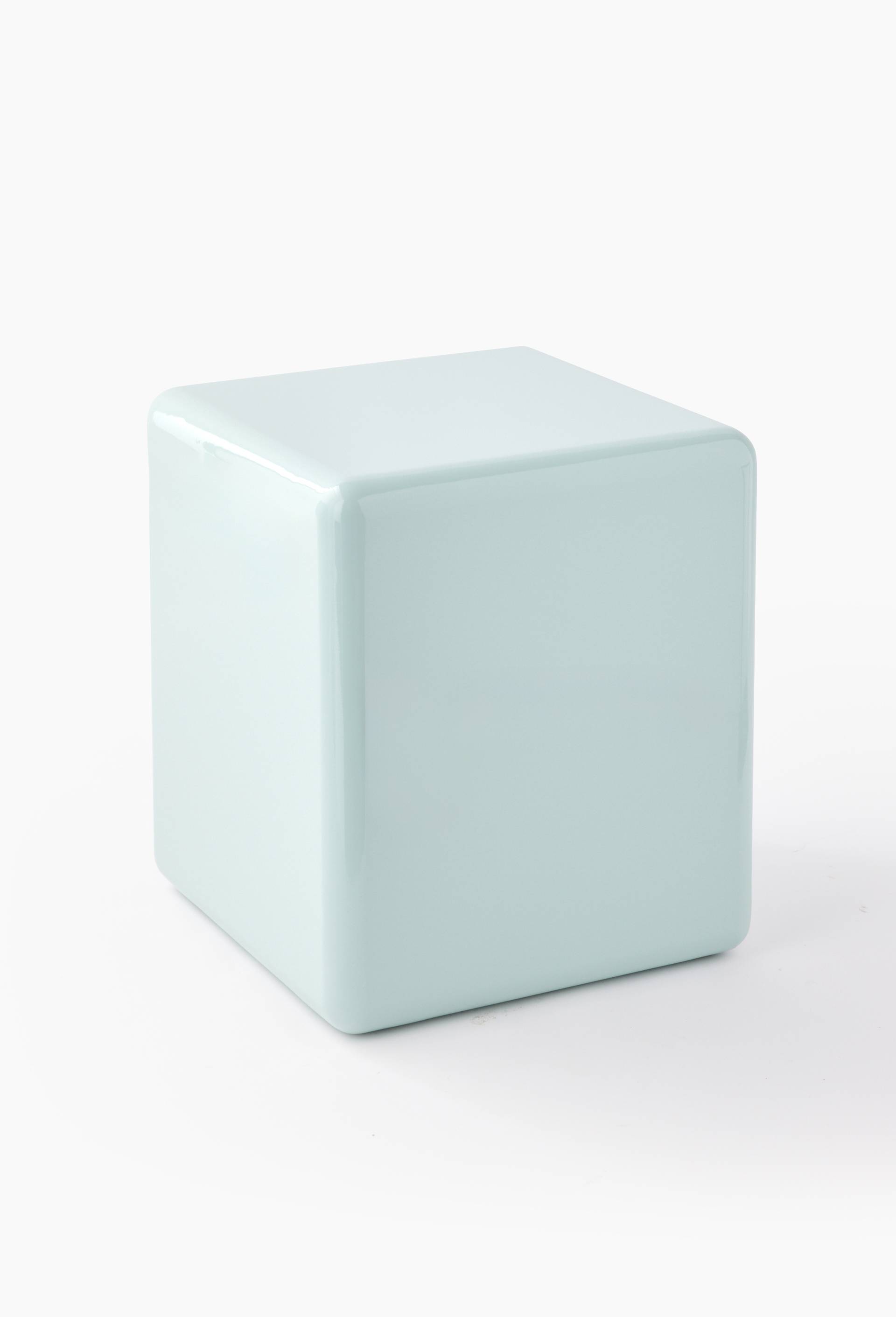 Bout de canap&eacute; cube, 35xH40cm, en MDF, Vert clair, large image number 0