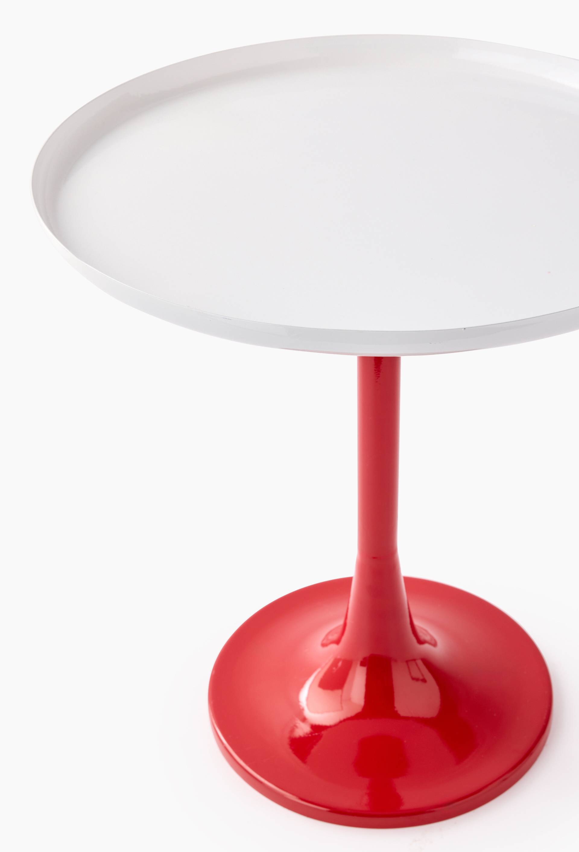 Table basse, 45xH48cm, en m&eacute;tal, Rouge, large image number 2