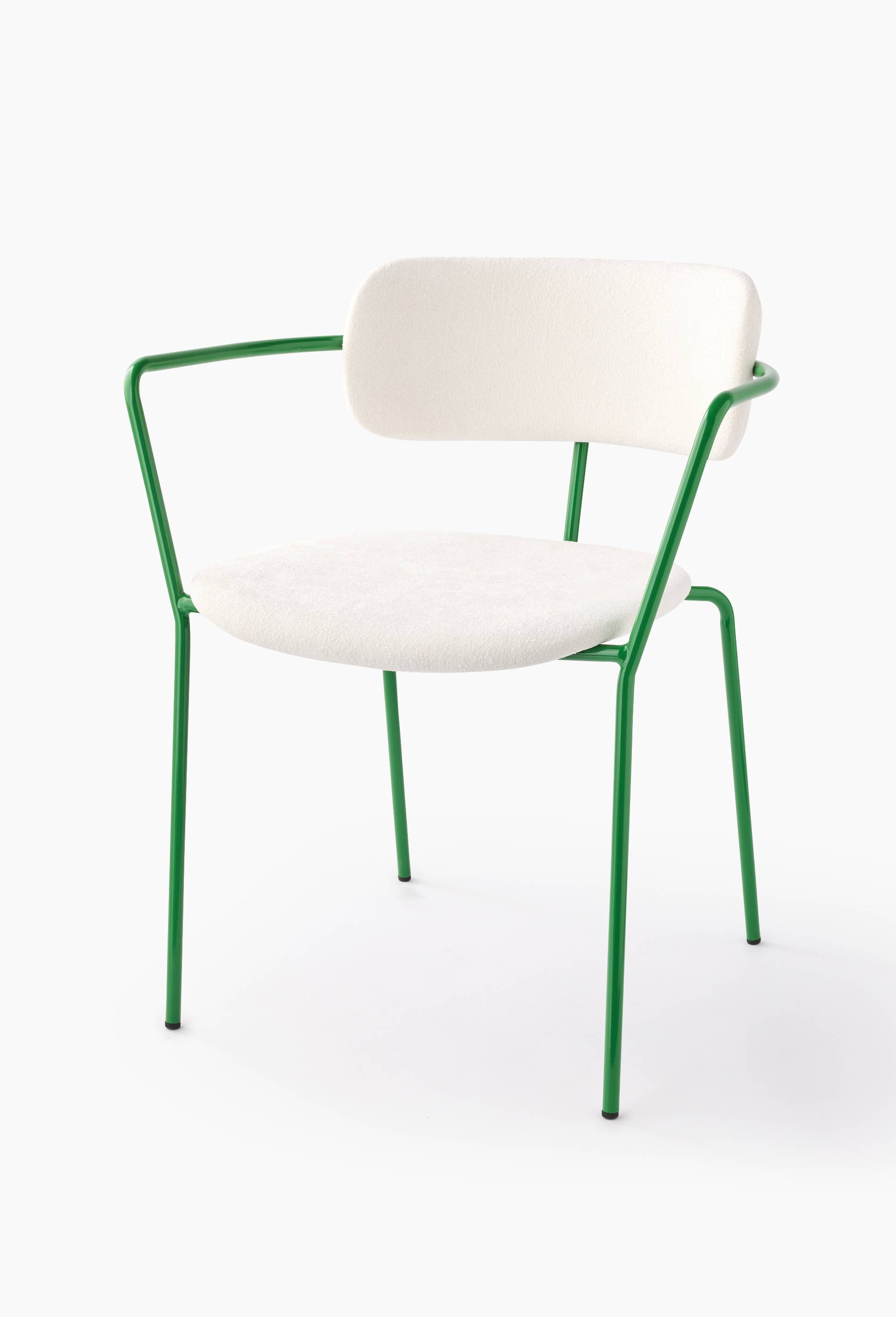 Fauteuil en tissu, 60x54xH74.5cm, en acier, Vert, large image number 0.0