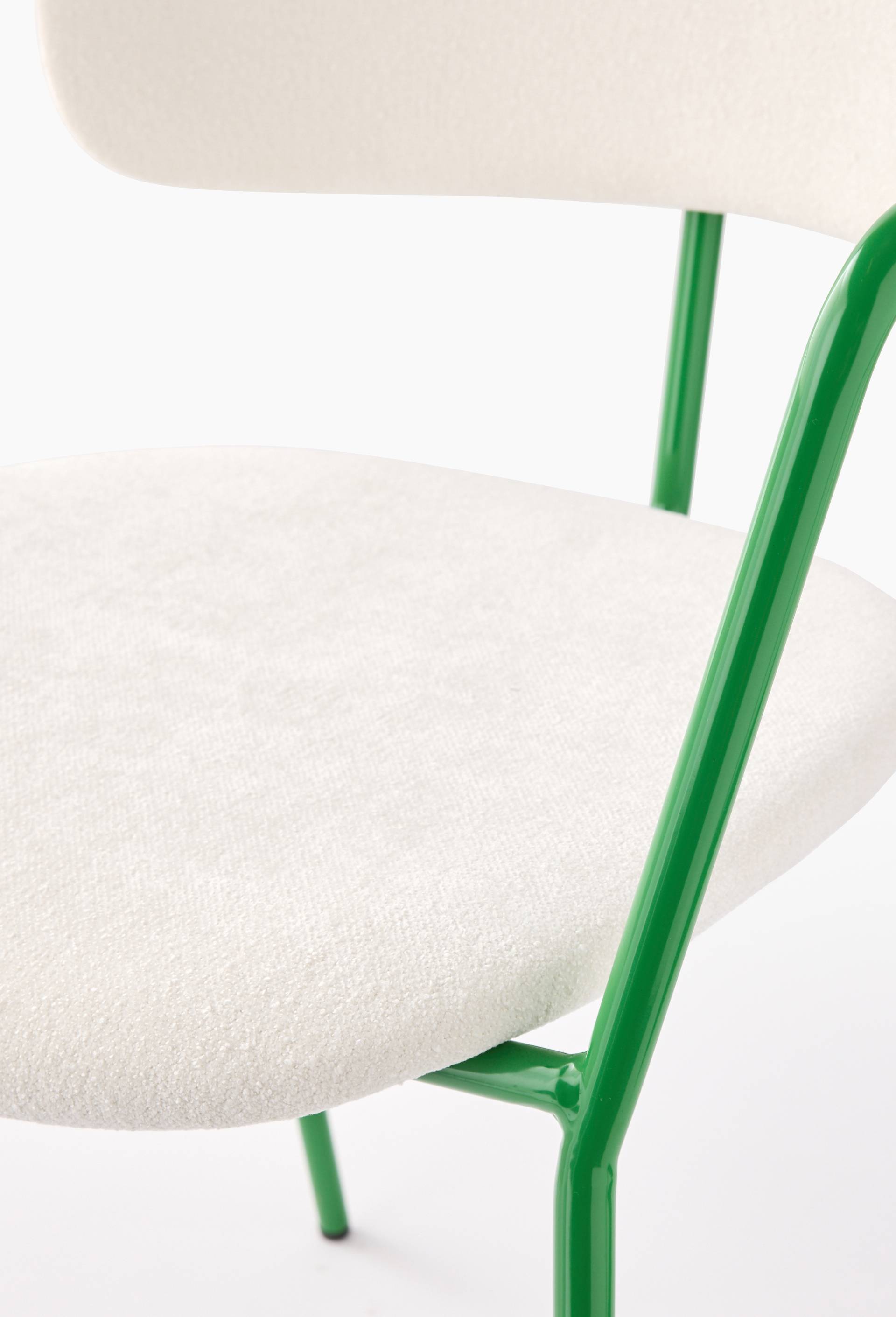 Fauteuil en tissu, 60x54xH74.5cm, en acier, Vert, large image number 1