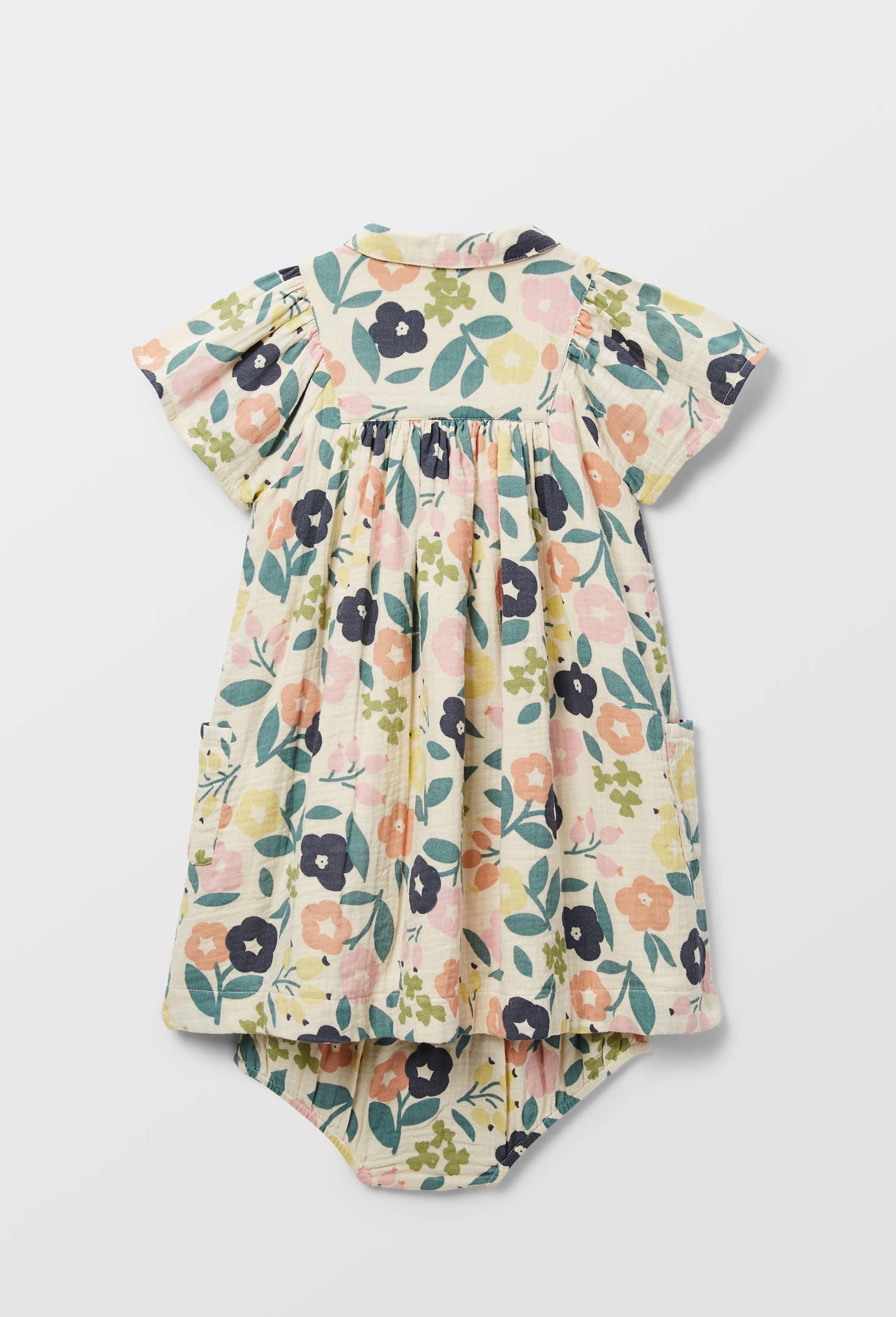 Robe avec bloomer imprim&eacute;s en coton BIO GOTS, Beige clair, large image number 4