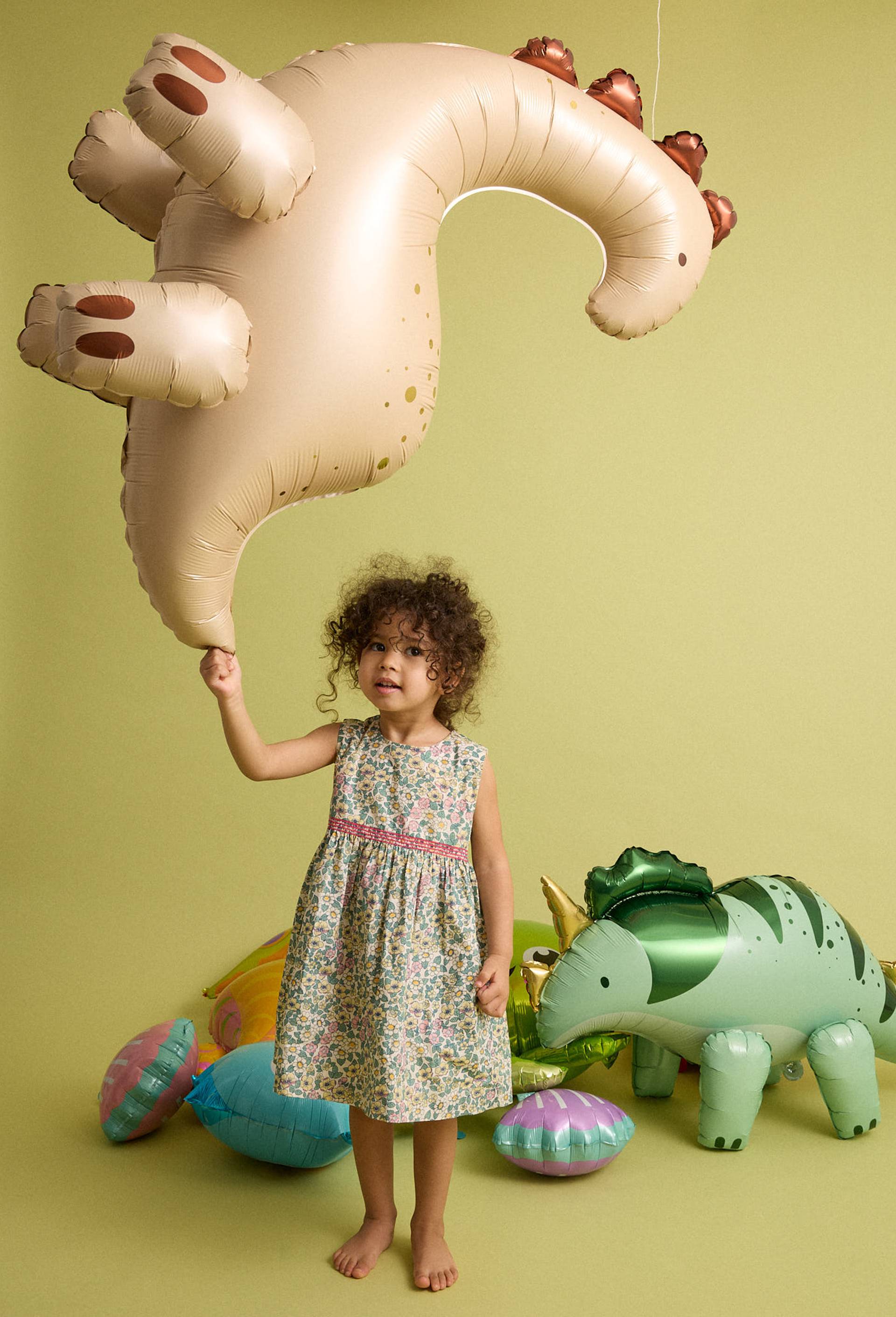 Robe avec bloomer imprim&eacute;s en coton BIO GOTS - collection C&eacute;r&eacute;monie, Beige clair, large image number 0.0