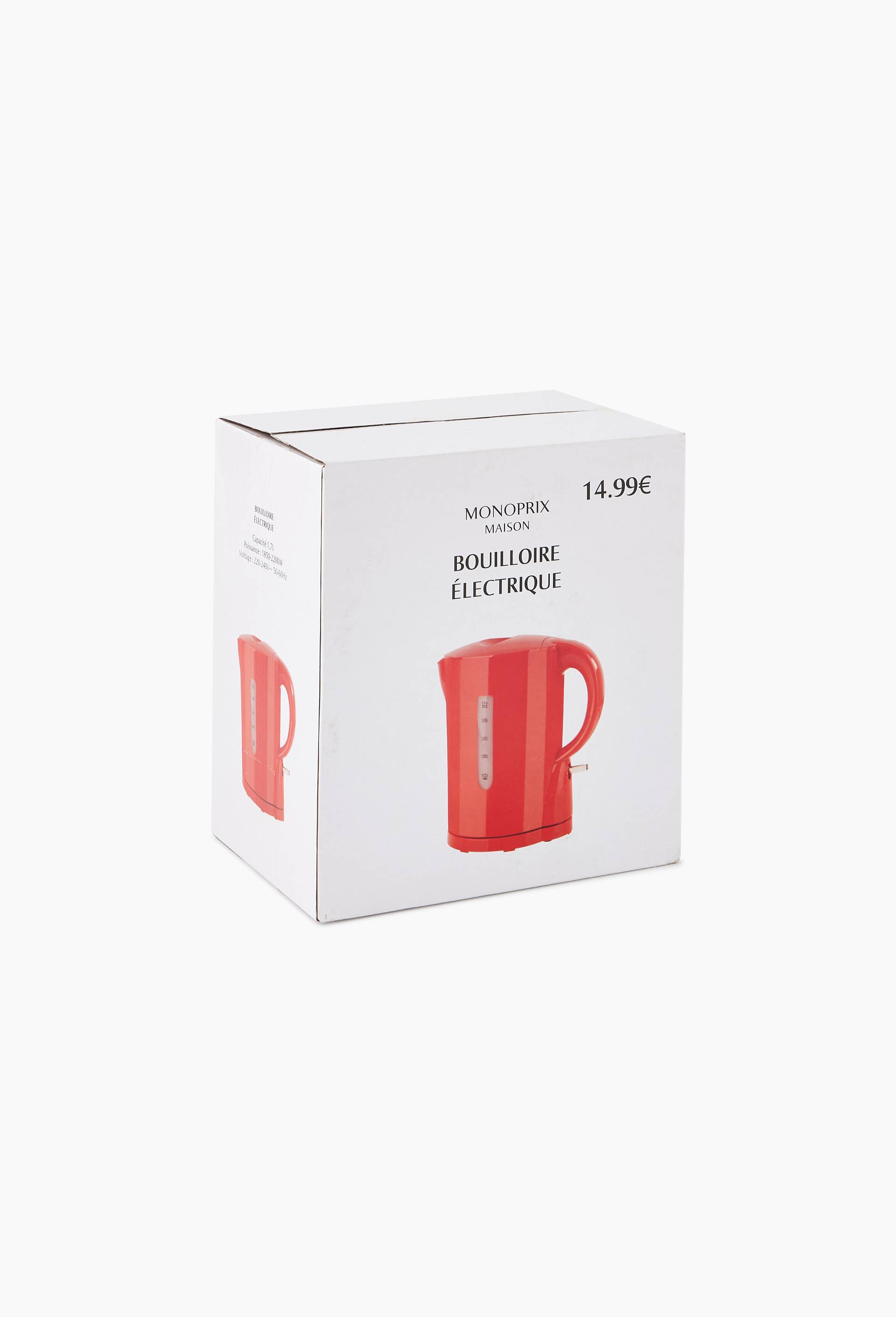 Bouilloire &eacute;lectrique, 1,7L, Rouge, large image number 2