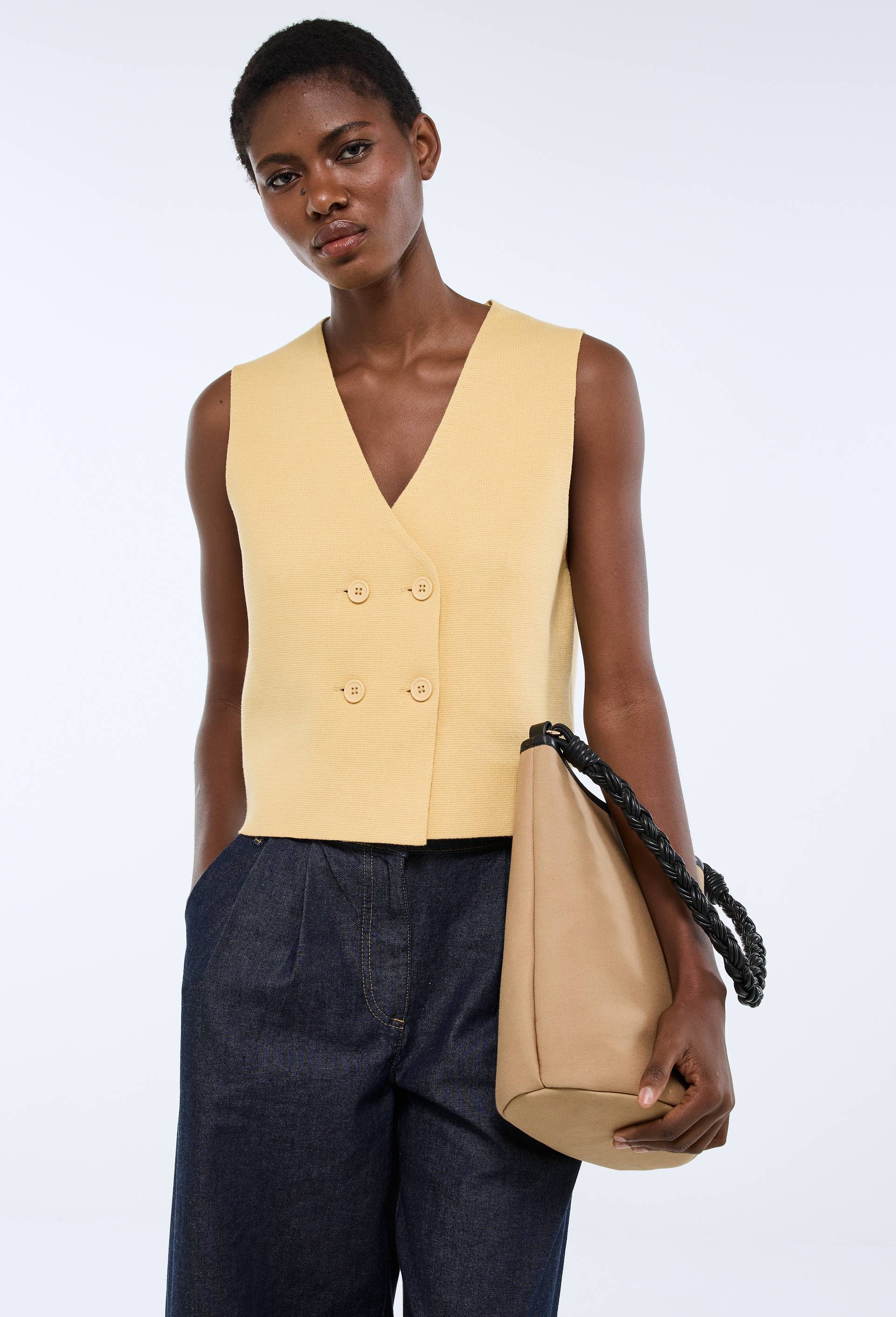 Gilet sans manche, Jaune, large image number 0