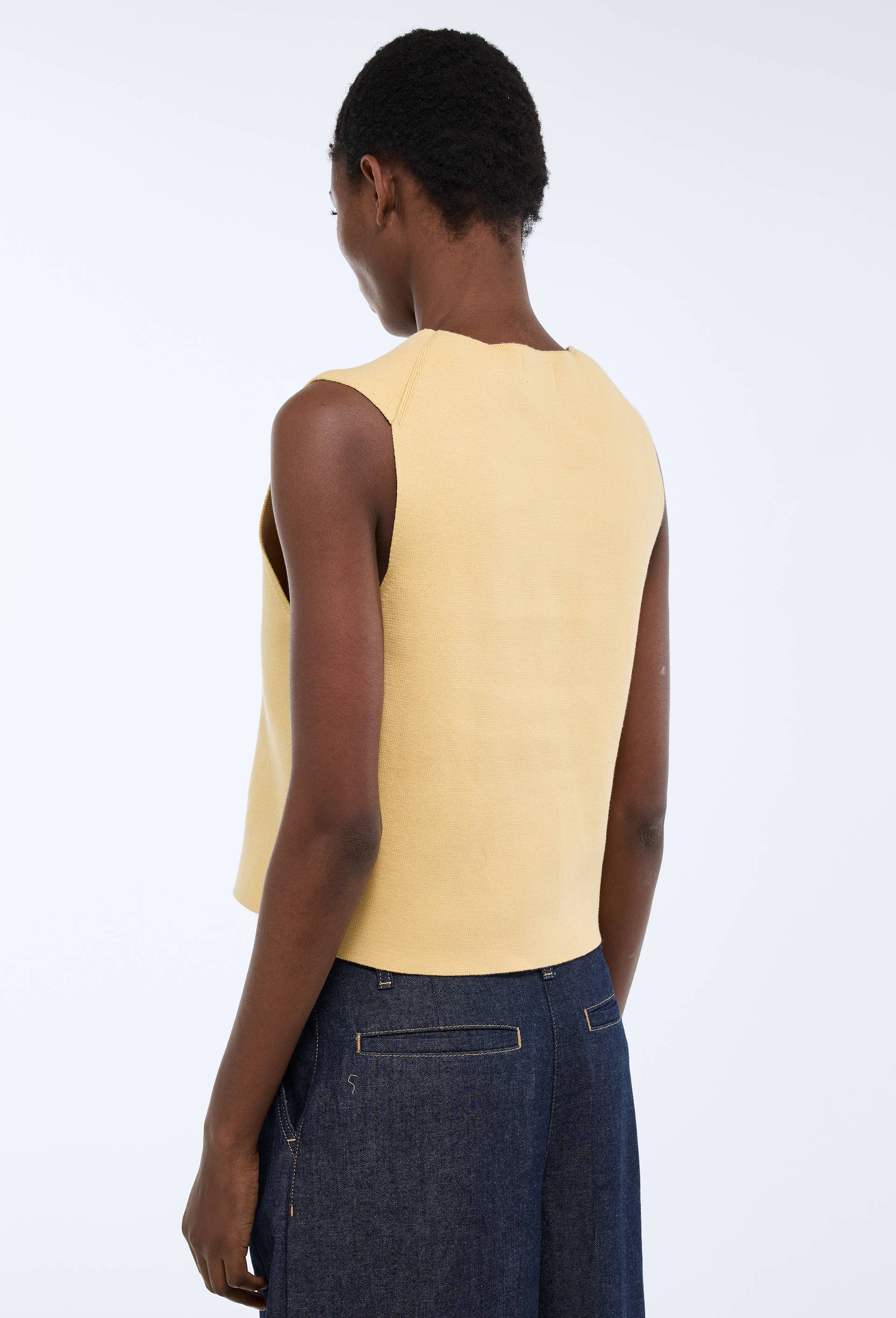 Gilet sans manche, Jaune, large image number 1