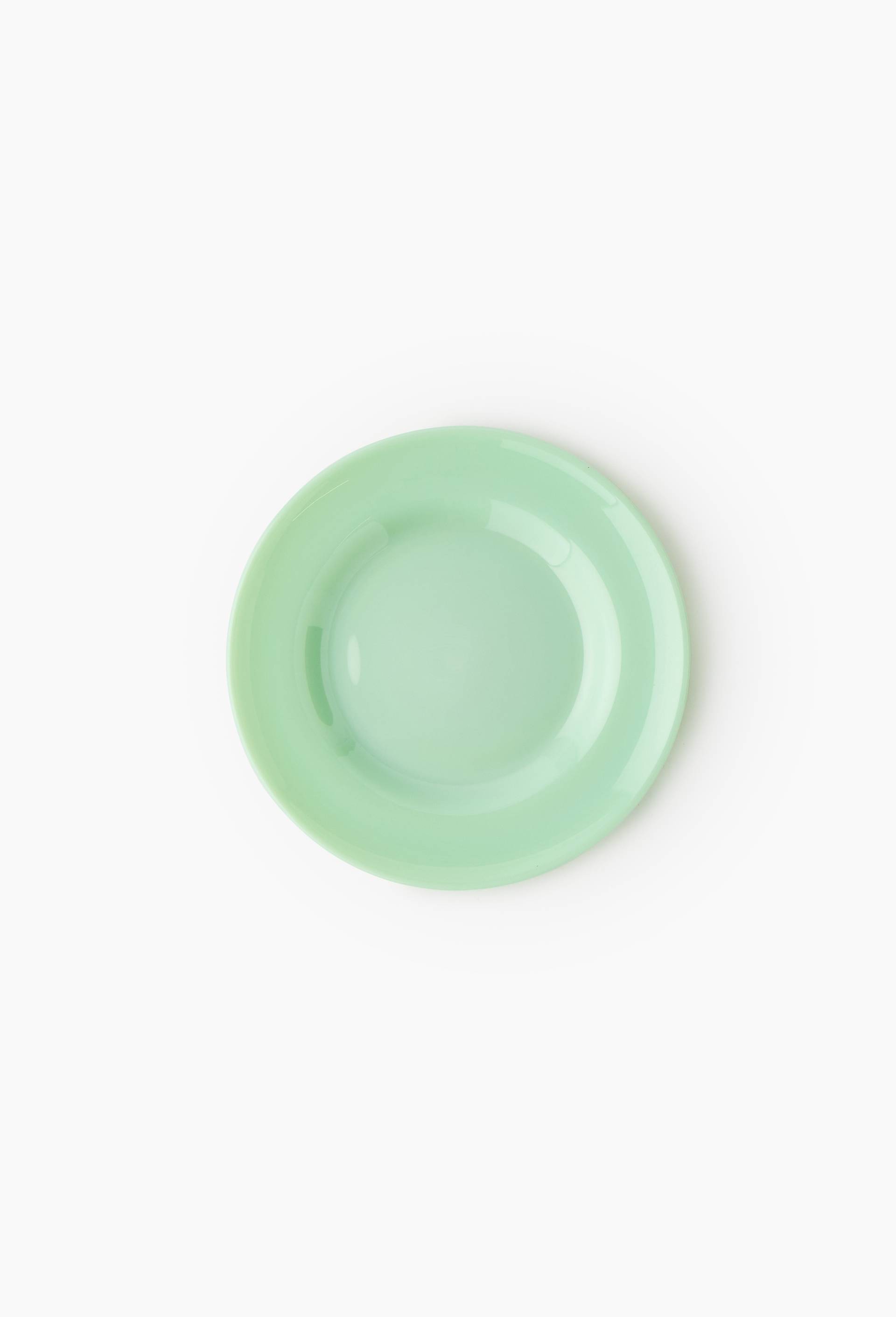 Assiette &agrave; dessert, 20cm, en verre, Vert clair, large image number 0