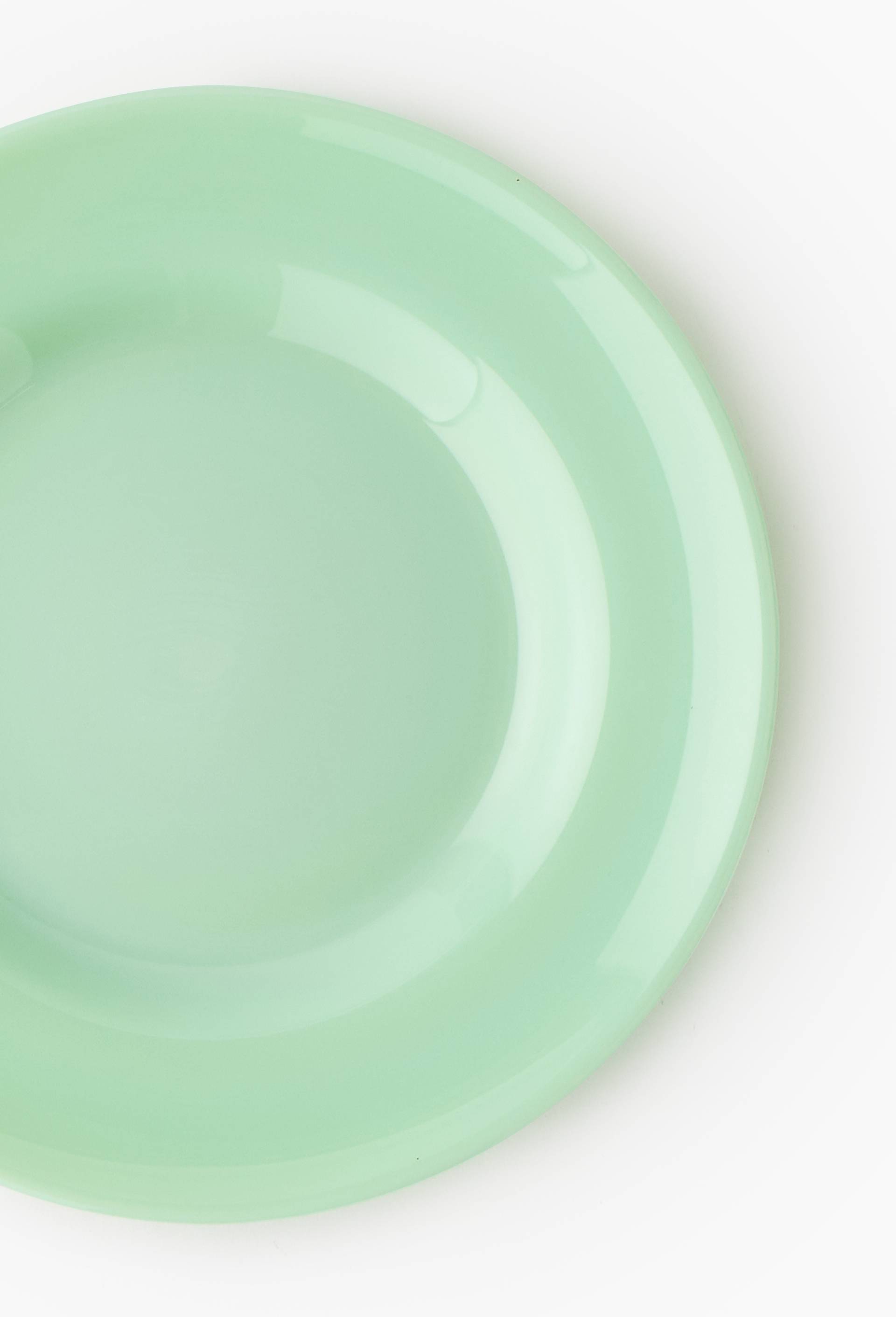 Assiette &agrave; dessert, 20cm, en verre, Vert clair, large image number 1.0
