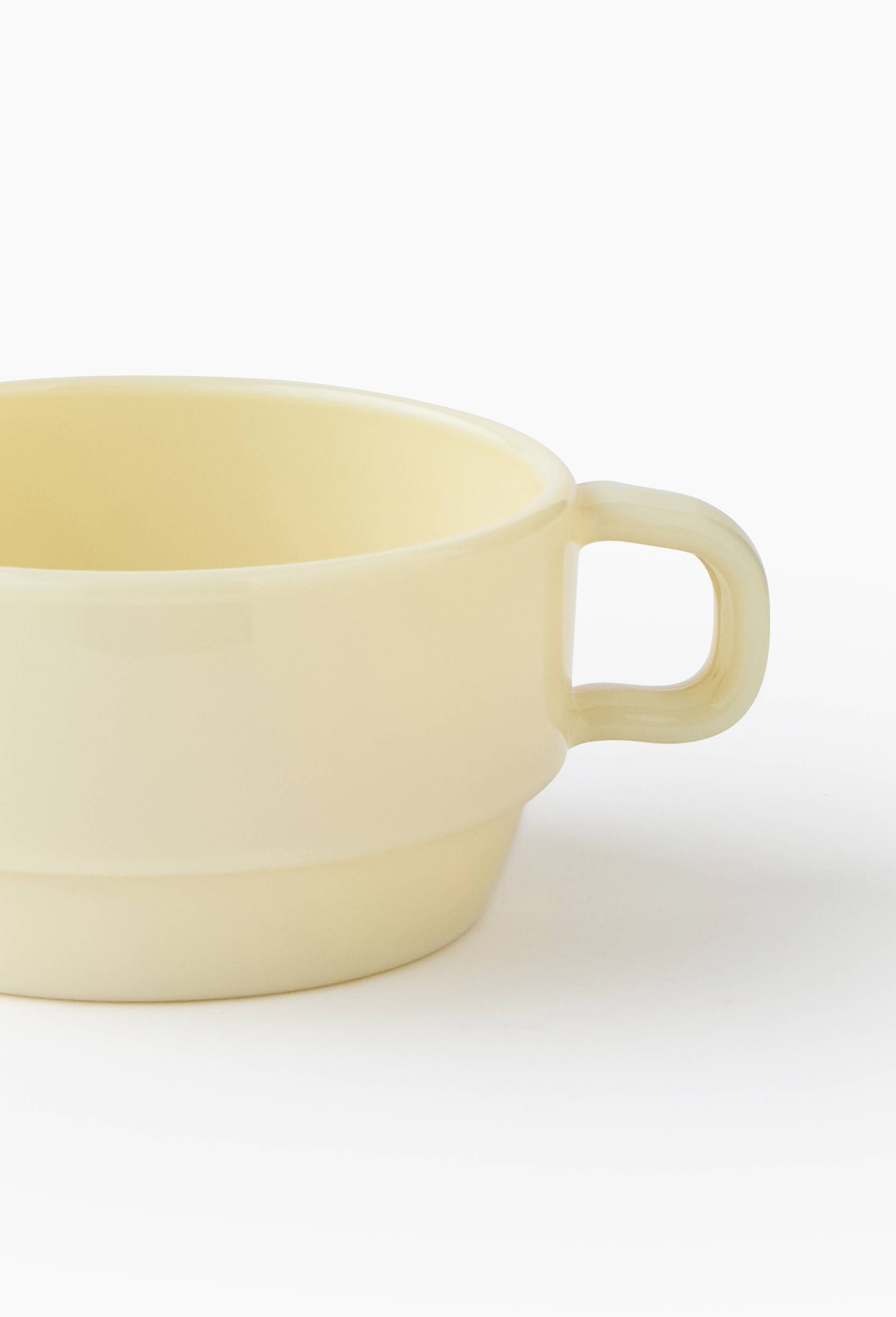 Bol 14cm, en verre, Ecru, large image number 1