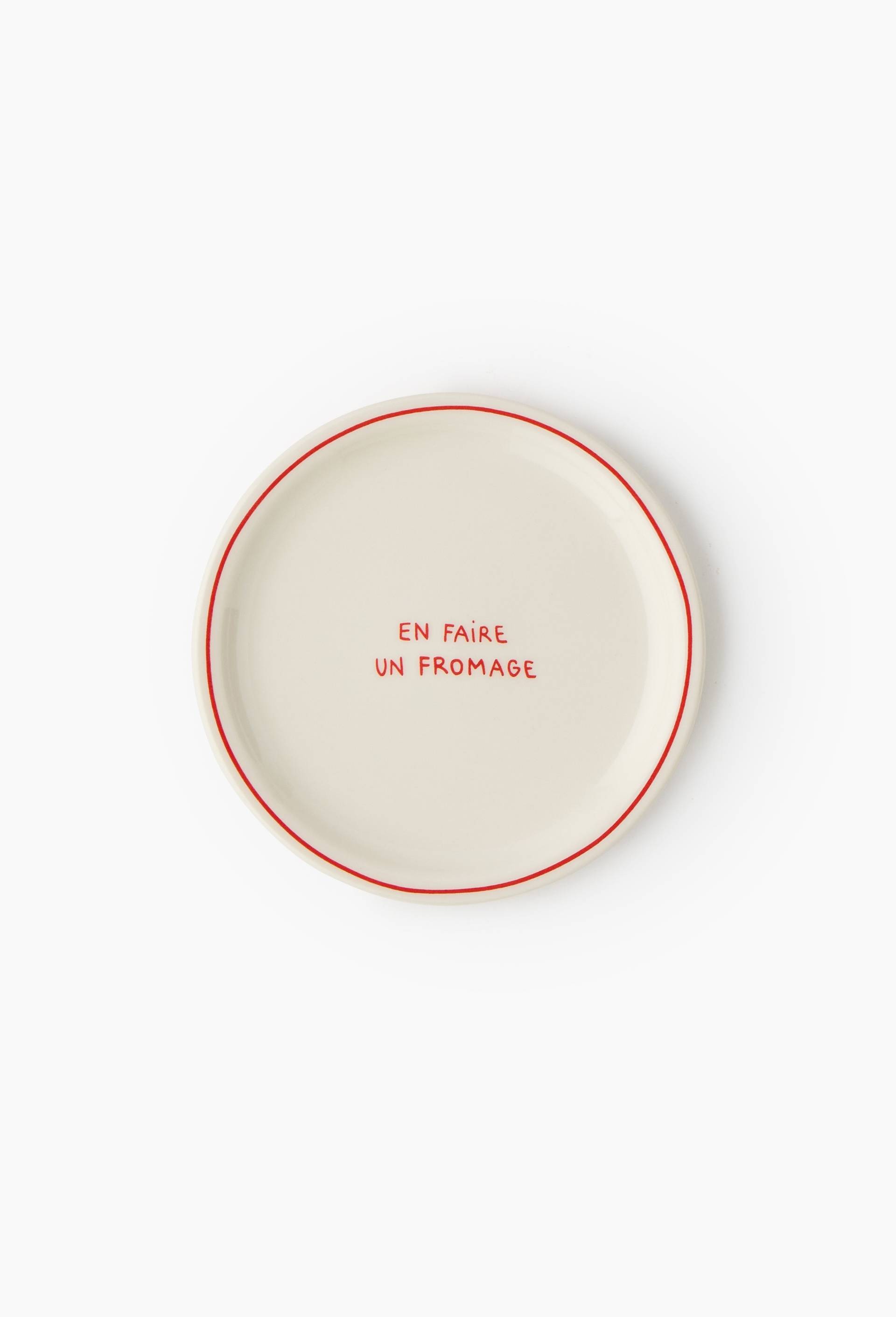 Assiette &agrave; pain finition imprim&eacute;e, 15cm, Rouge, large image number 0
