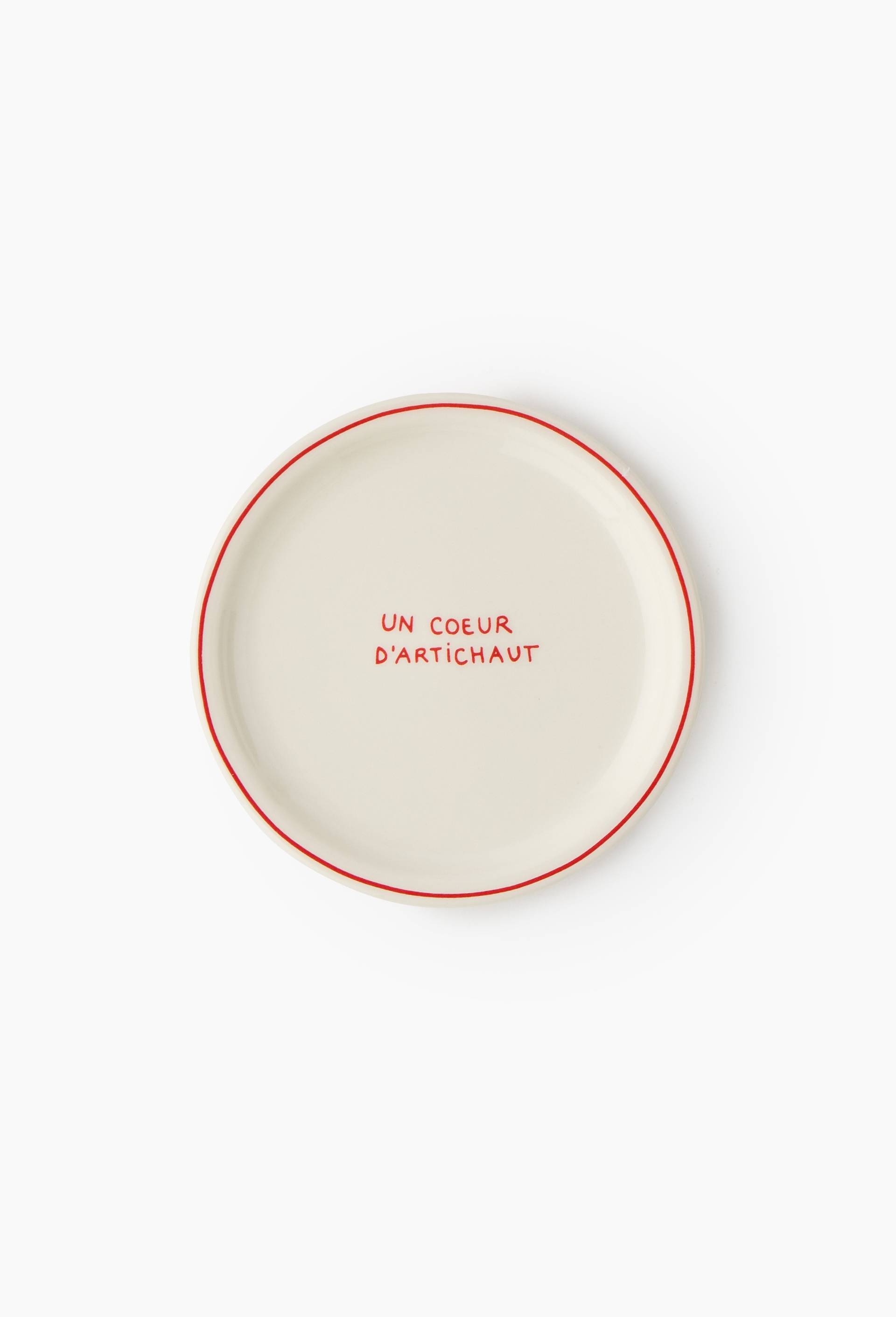 Assiette &agrave; pain finition imprim&eacute;e, 15cm, Rouge, large image number 0.0