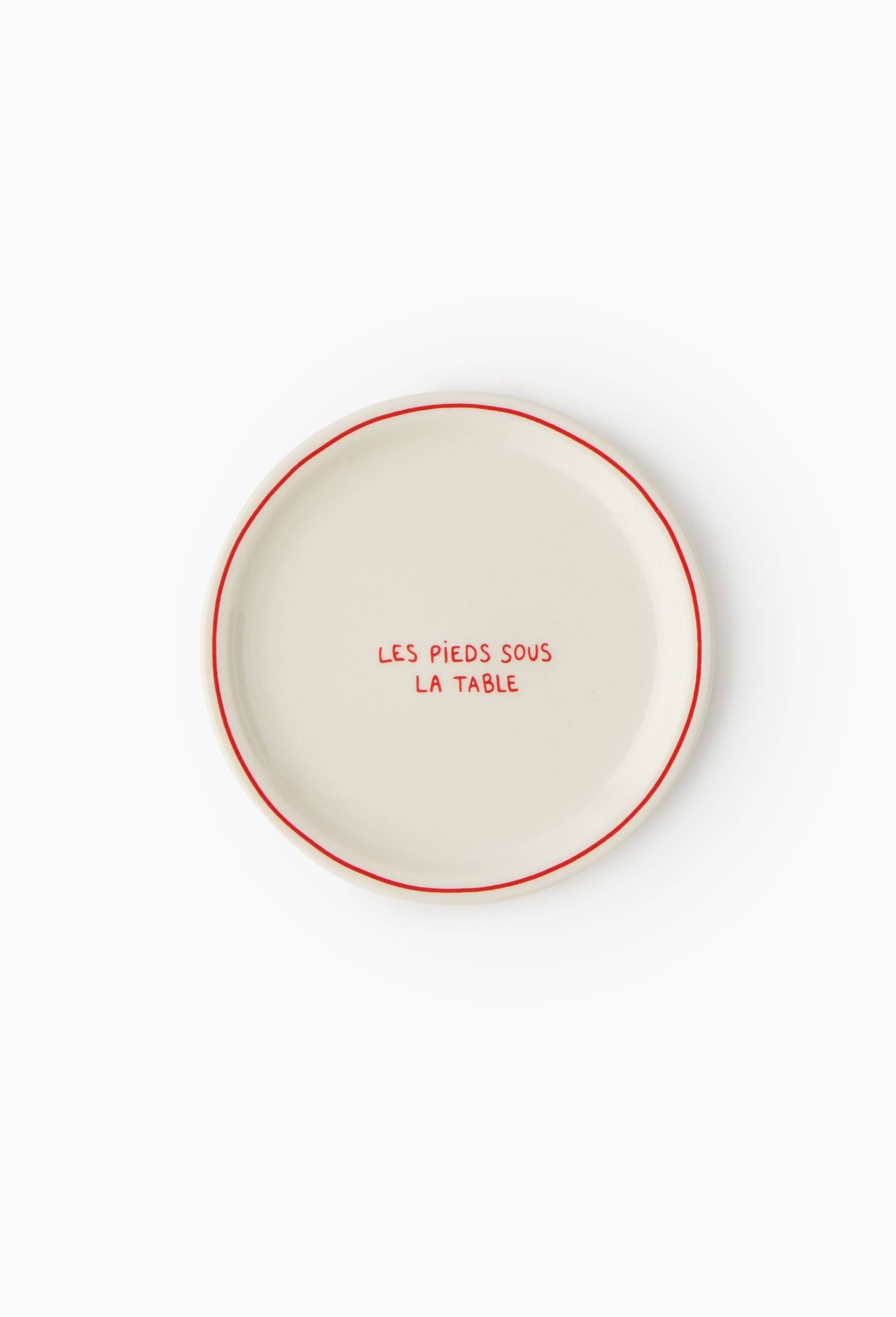 Assiette &agrave; pain finition imprim&eacute;e, 15cm, Rouge, large image number 0
