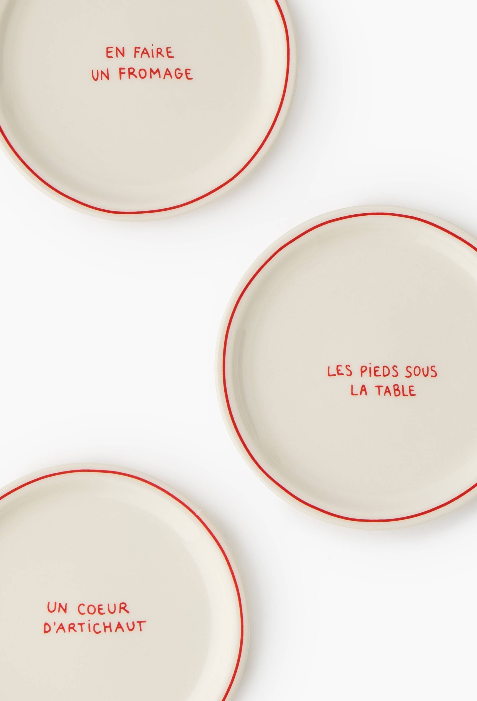 Assiette &agrave; pain finition imprim&eacute;e, 15cm, Rouge, large image number 1.0