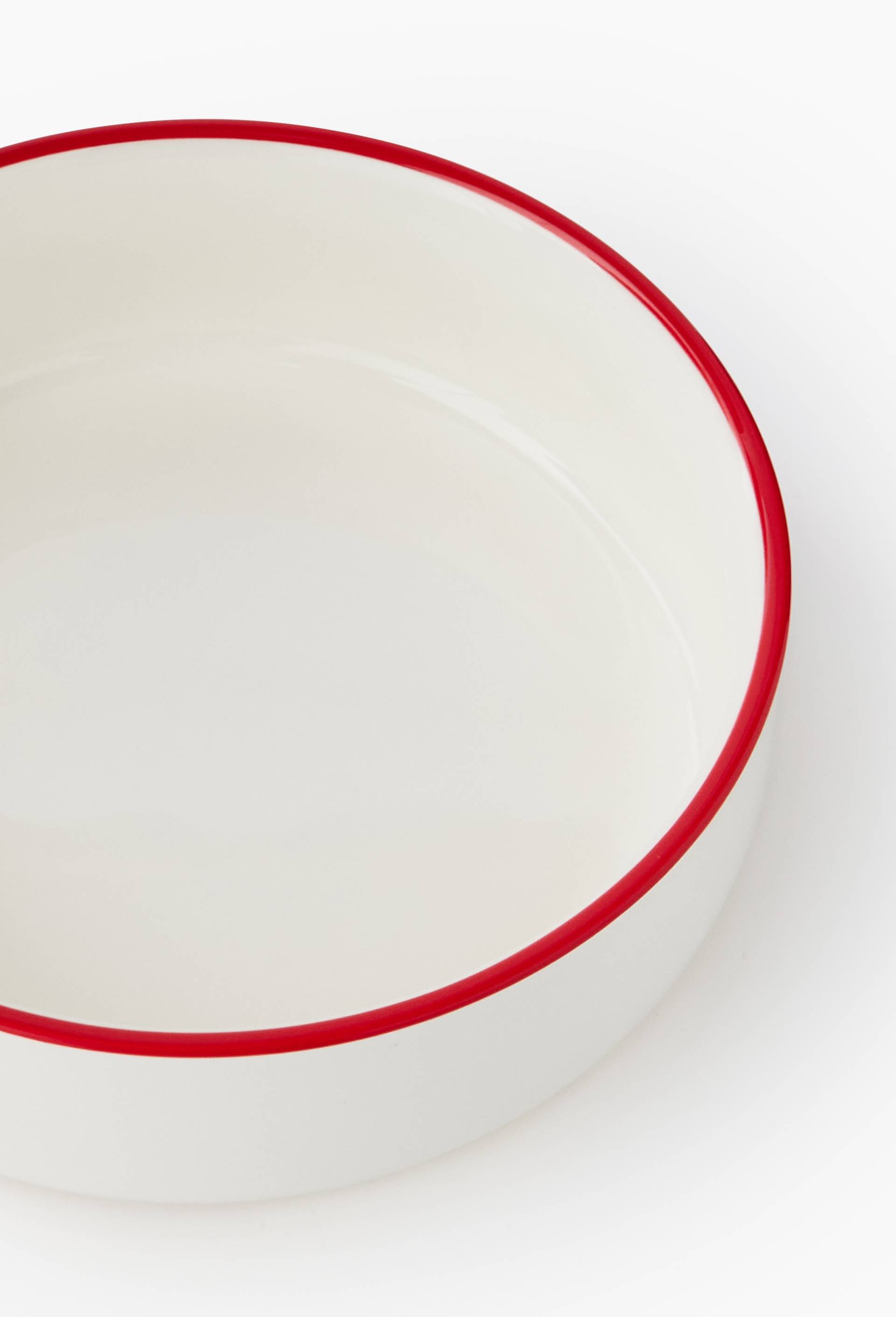 Saladier finition liser&eacute;, 18cm, Rouge, large image number 1