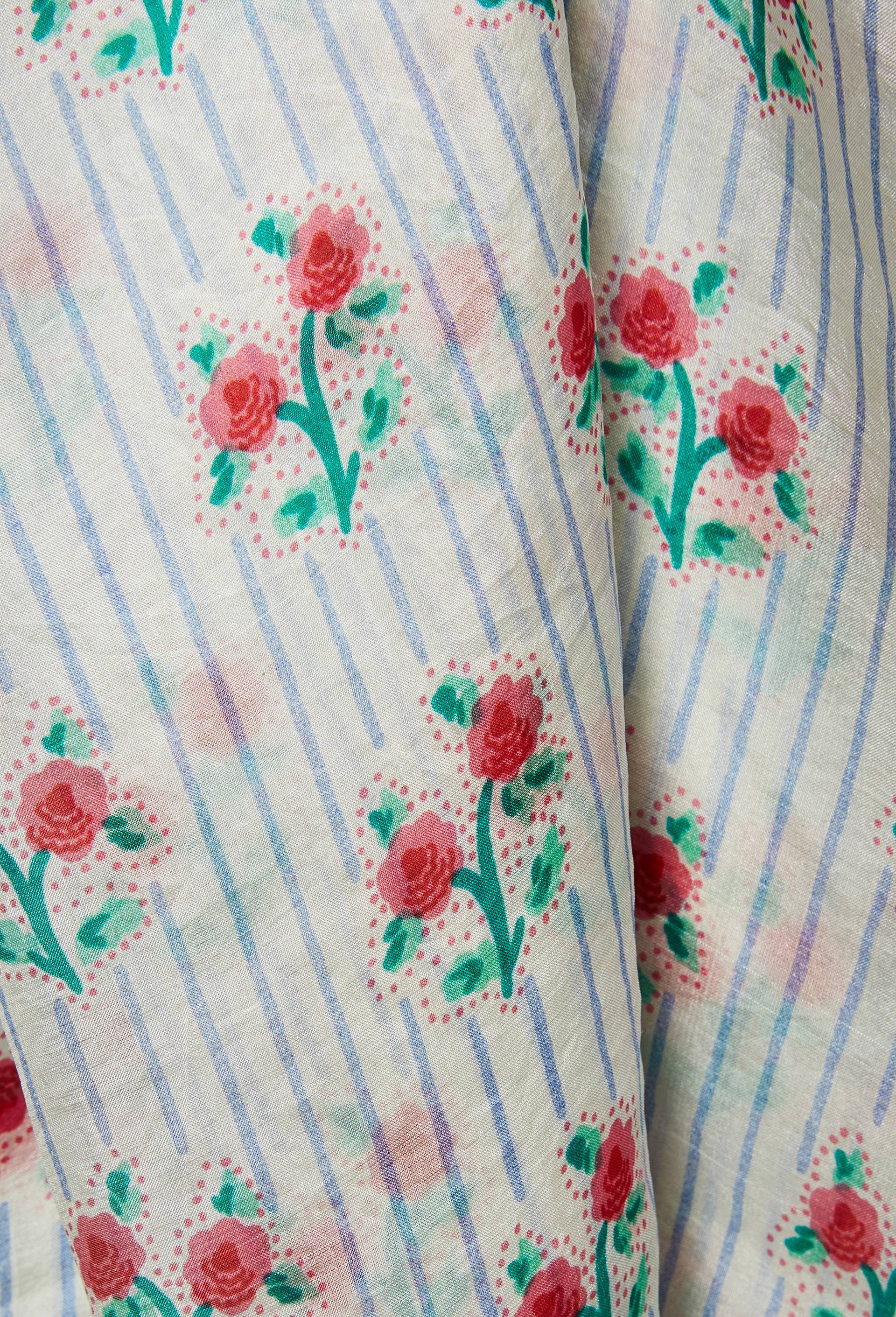 Foulard imprim&eacute; en soie, Rose, large image number 1