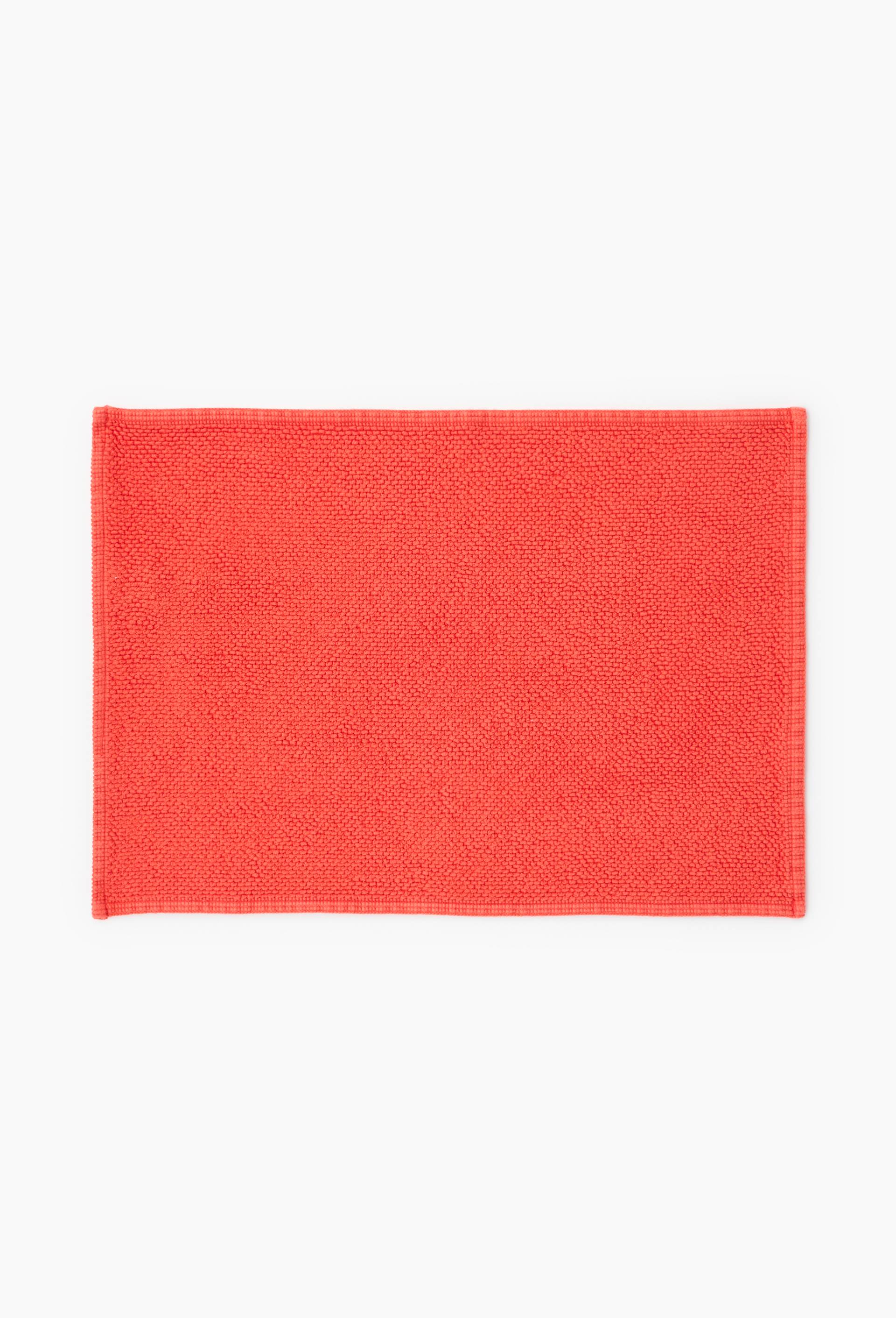 Tapis de bain jacquard, 50x70cm, en coton BIO GOTS, Rouge, large image number 0.0