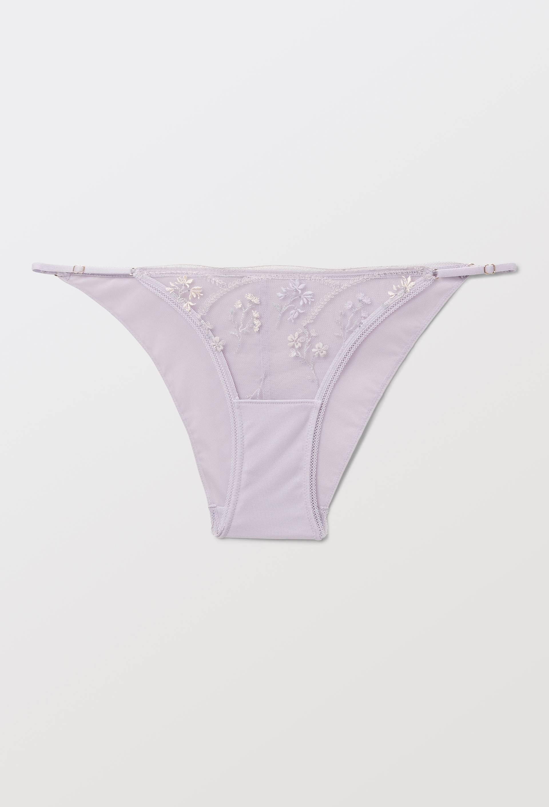 Culotte LOUISE en tulle brod&eacute;, Violet clair, large image number 2