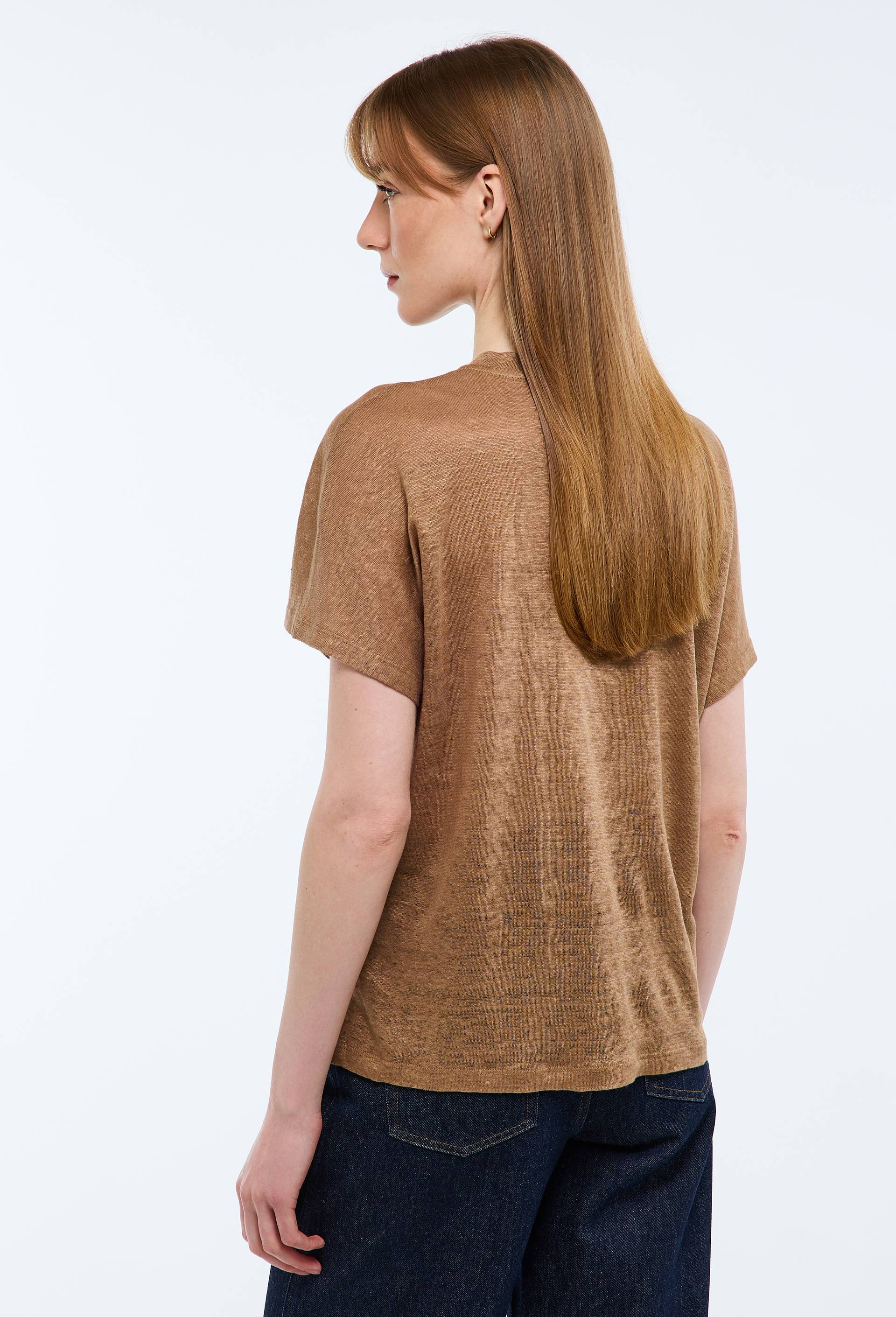 T-shirt &agrave; manches courtes uni, Beige, large image number 1.0