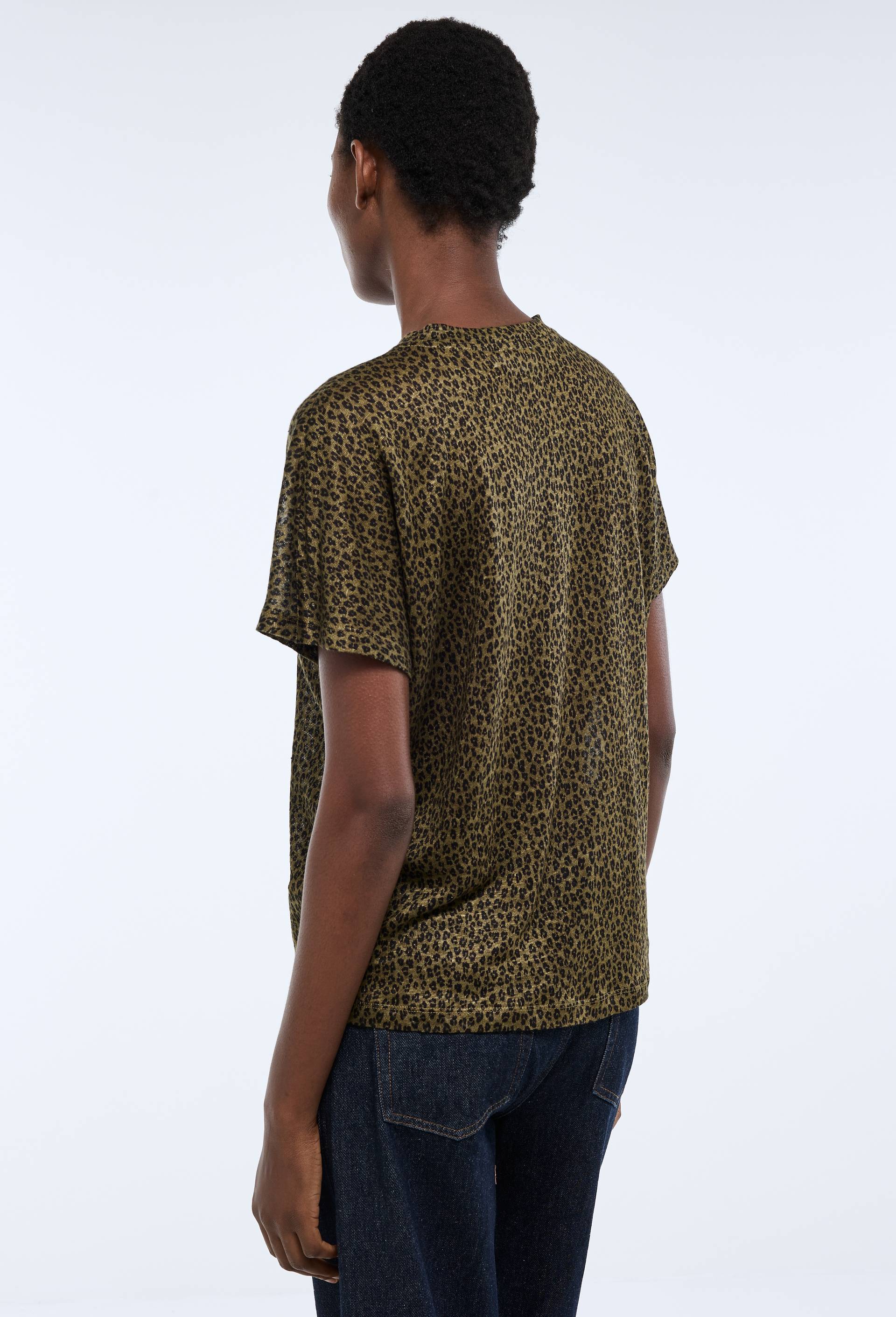 T-shirt manches courtes imprim&eacute;, Vert fonc&eacute;, large image number 1