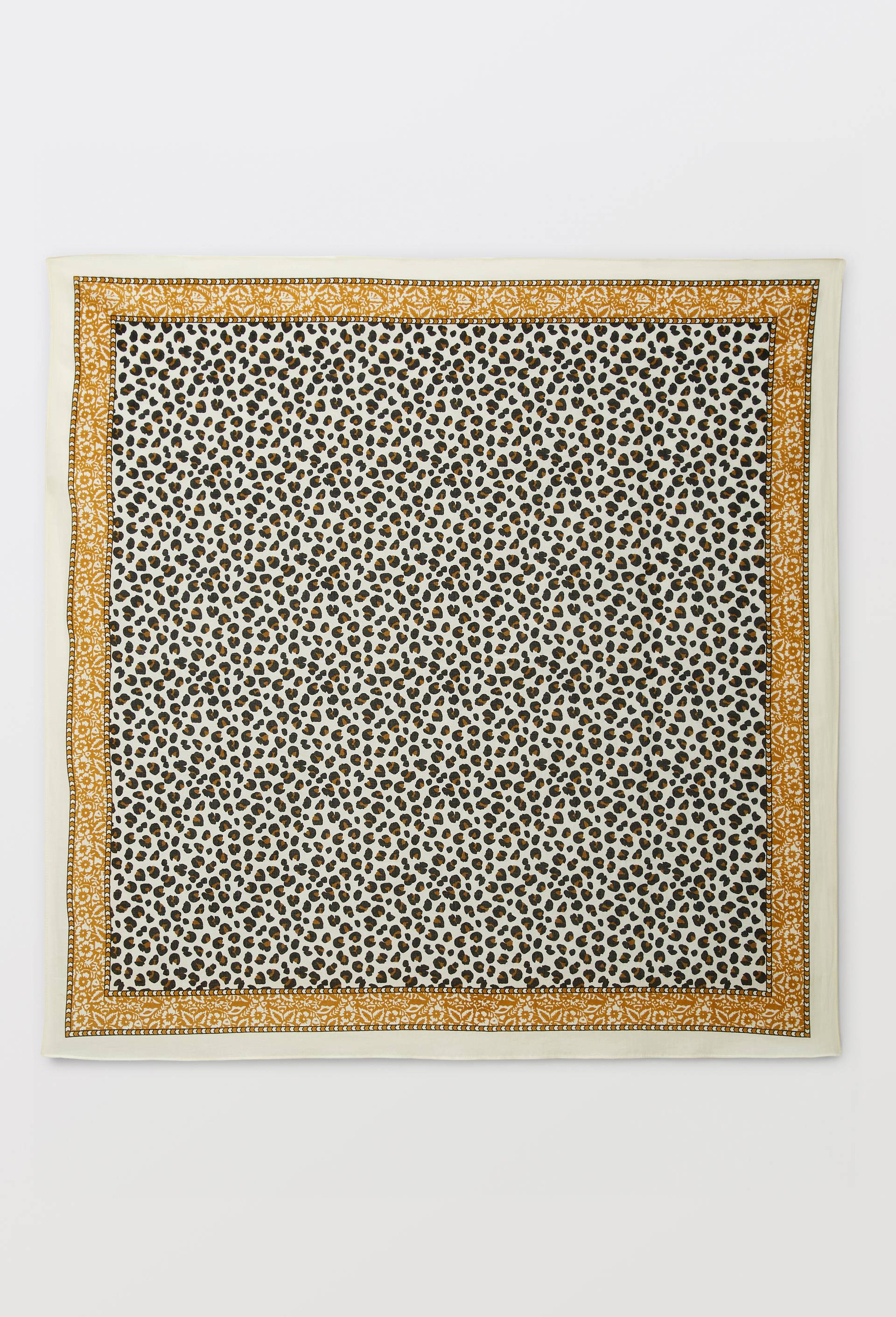 Foulard imprim&eacute; en coton BIO GOTS, Beige clair, large image number 0.0