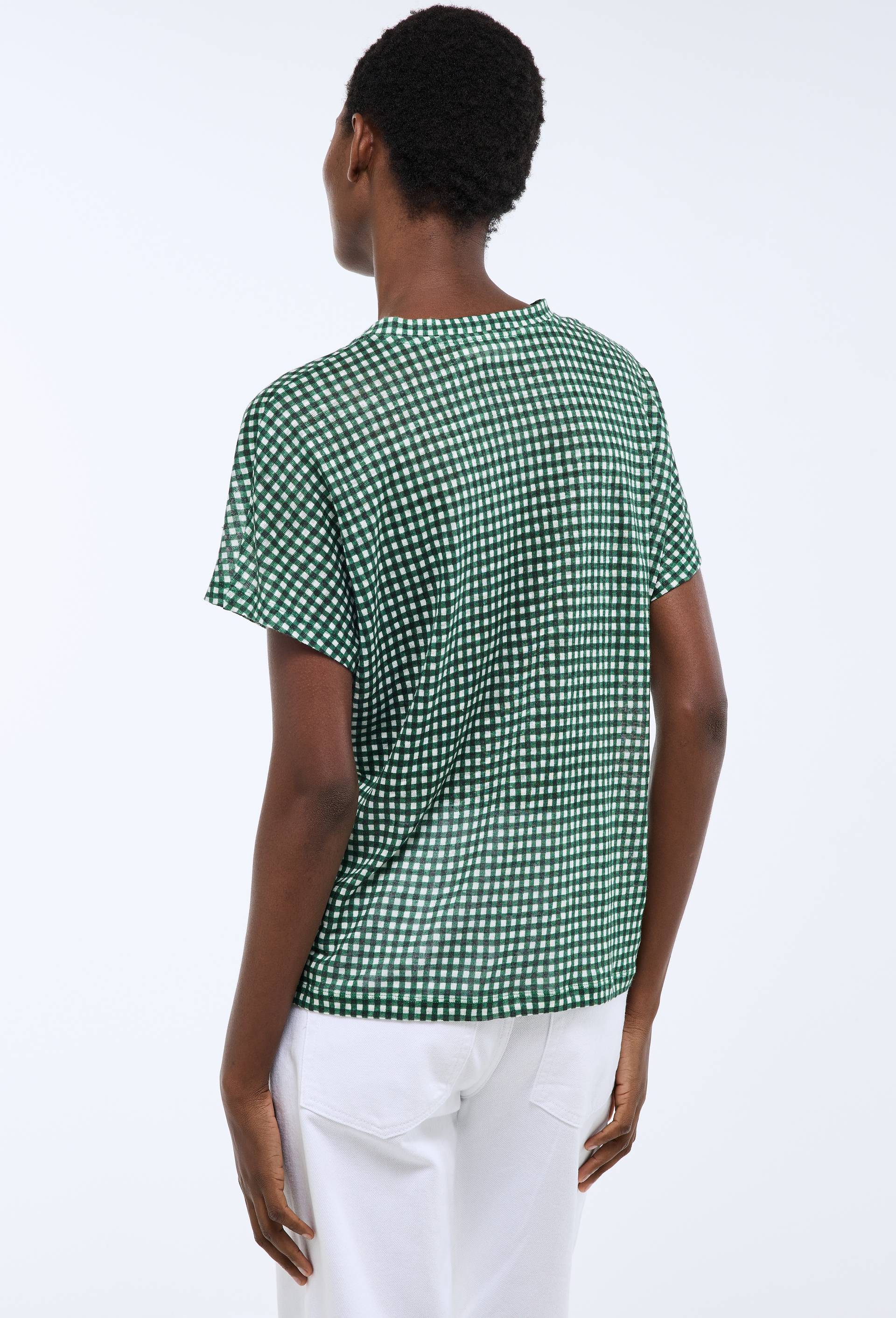 T-shirt &agrave; manches courtes imprim&eacute;, Vert fonc&eacute;, large image number 1
