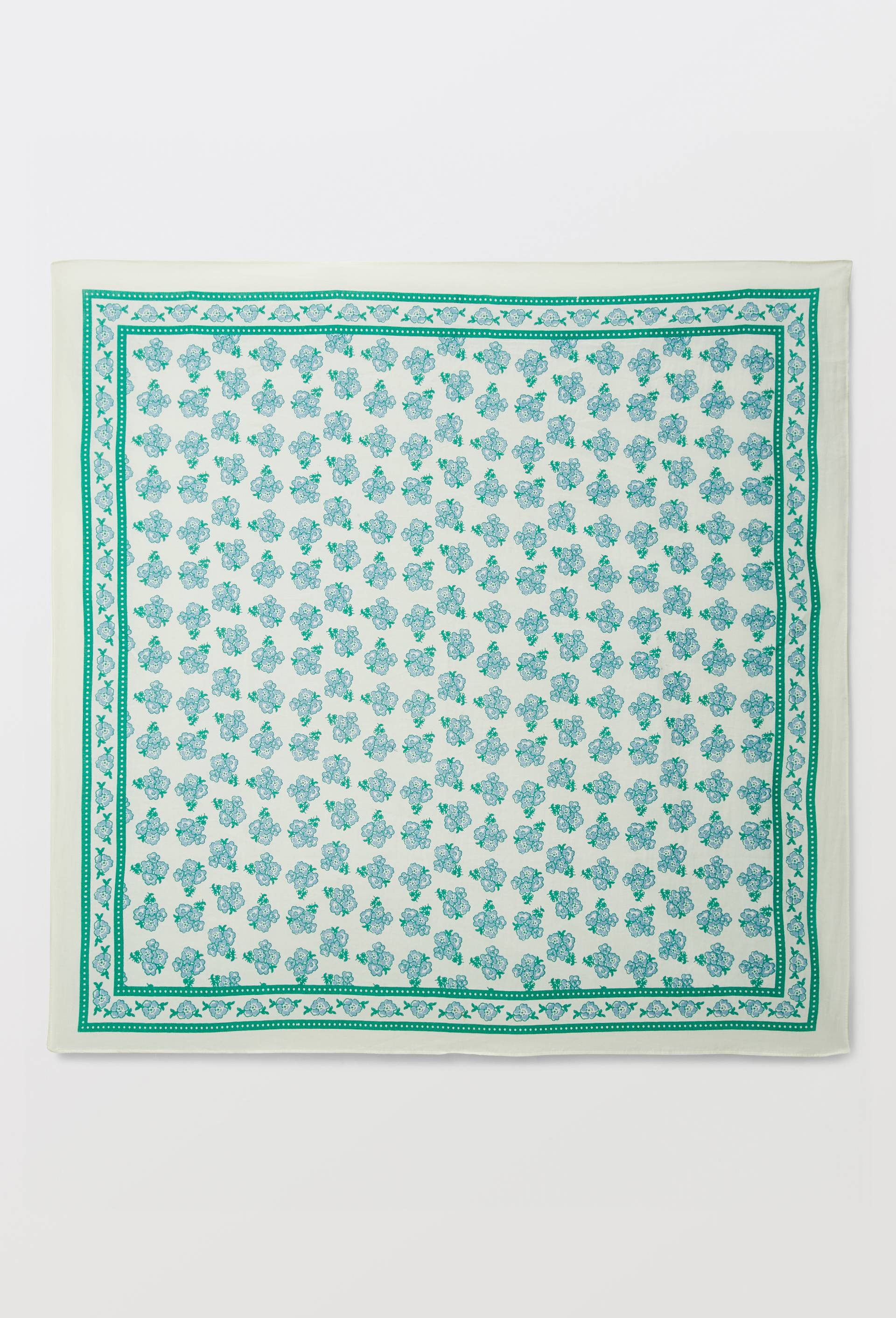 Foulard imprim&eacute; en coton BIO GOTS, Ecru, large image number 0