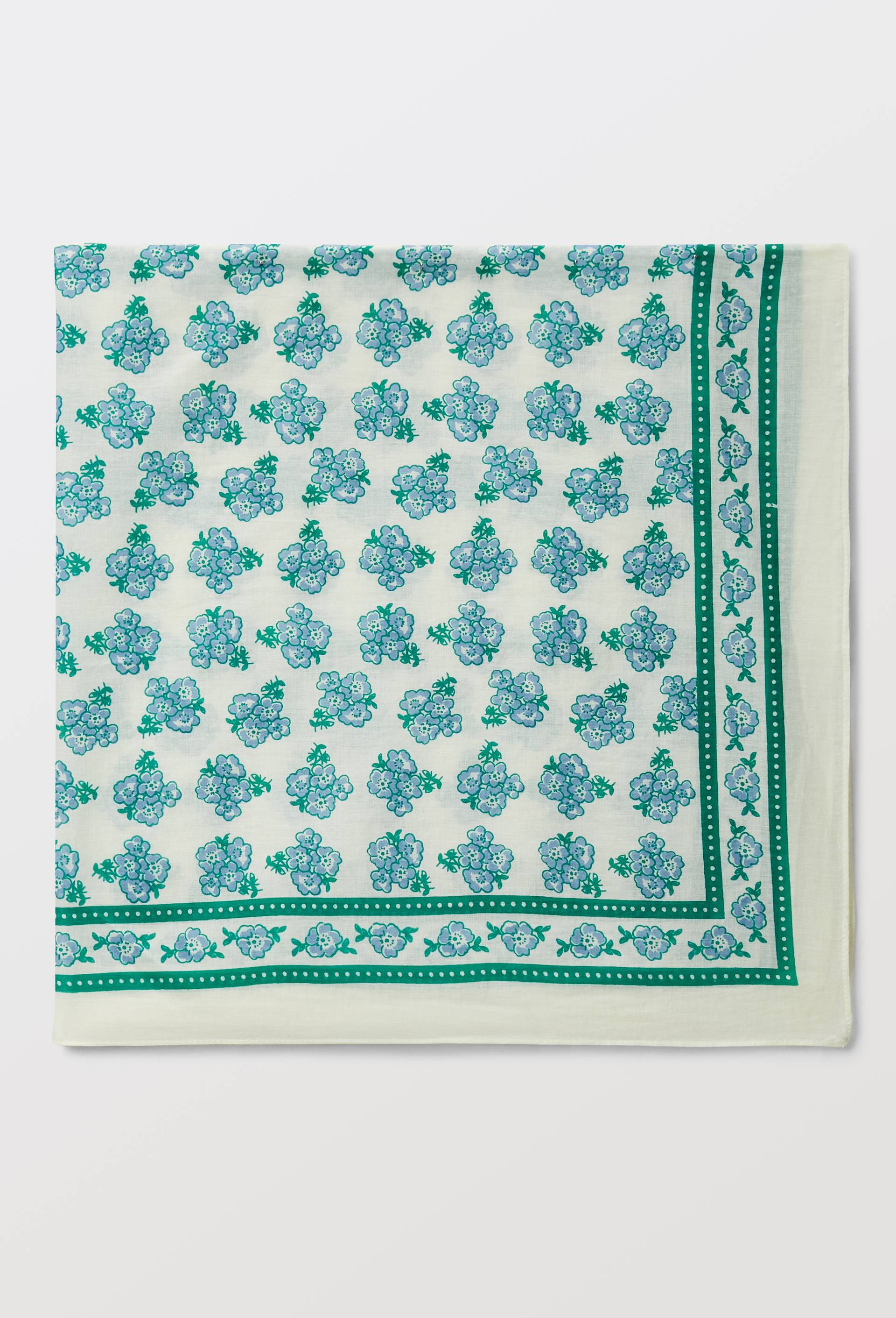 Foulard imprim&eacute; en coton BIO GOTS, Ecru, large image number 1