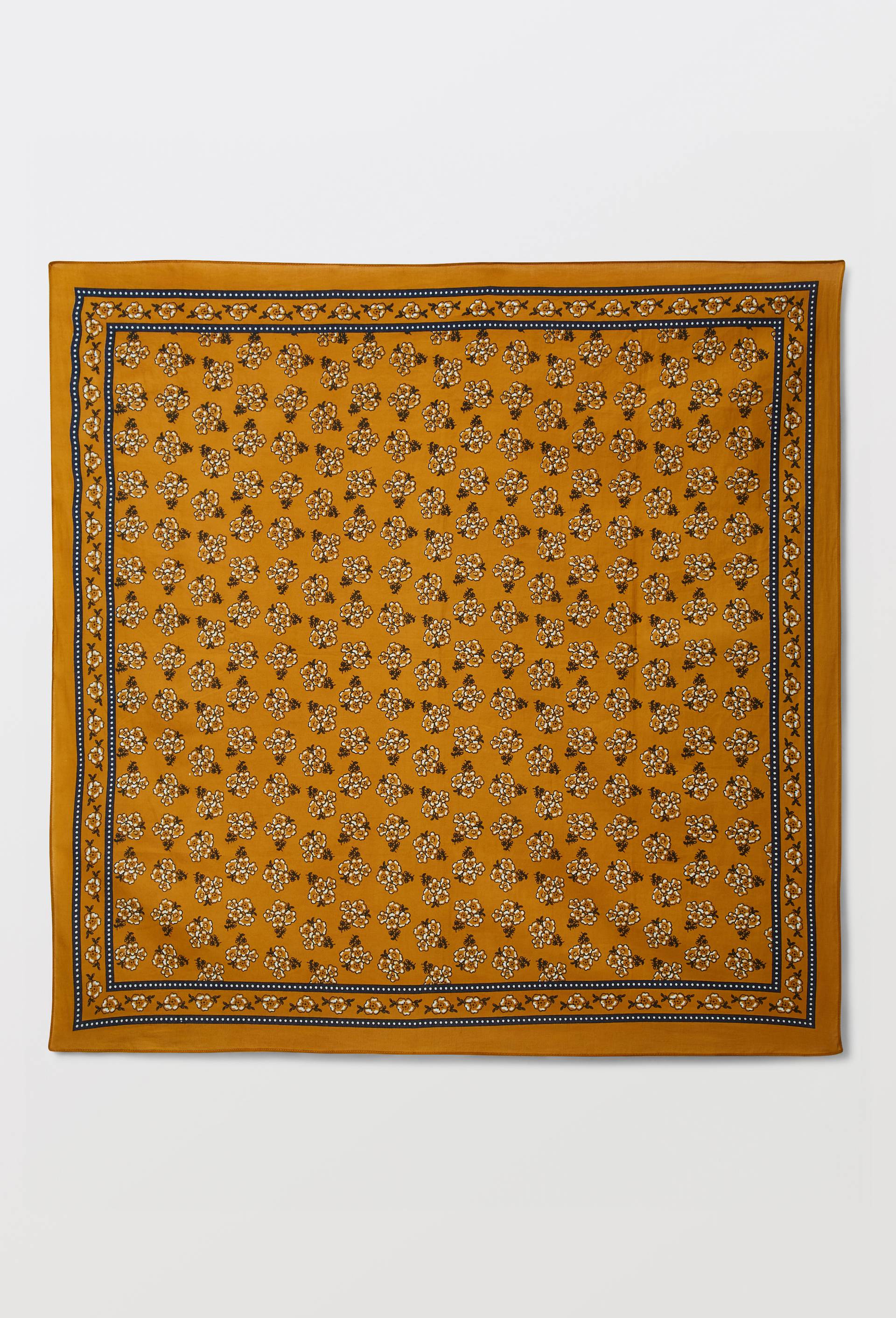 Foulard imprim&eacute; en coton BIO GOTS, Brun clair, large image number 0.0