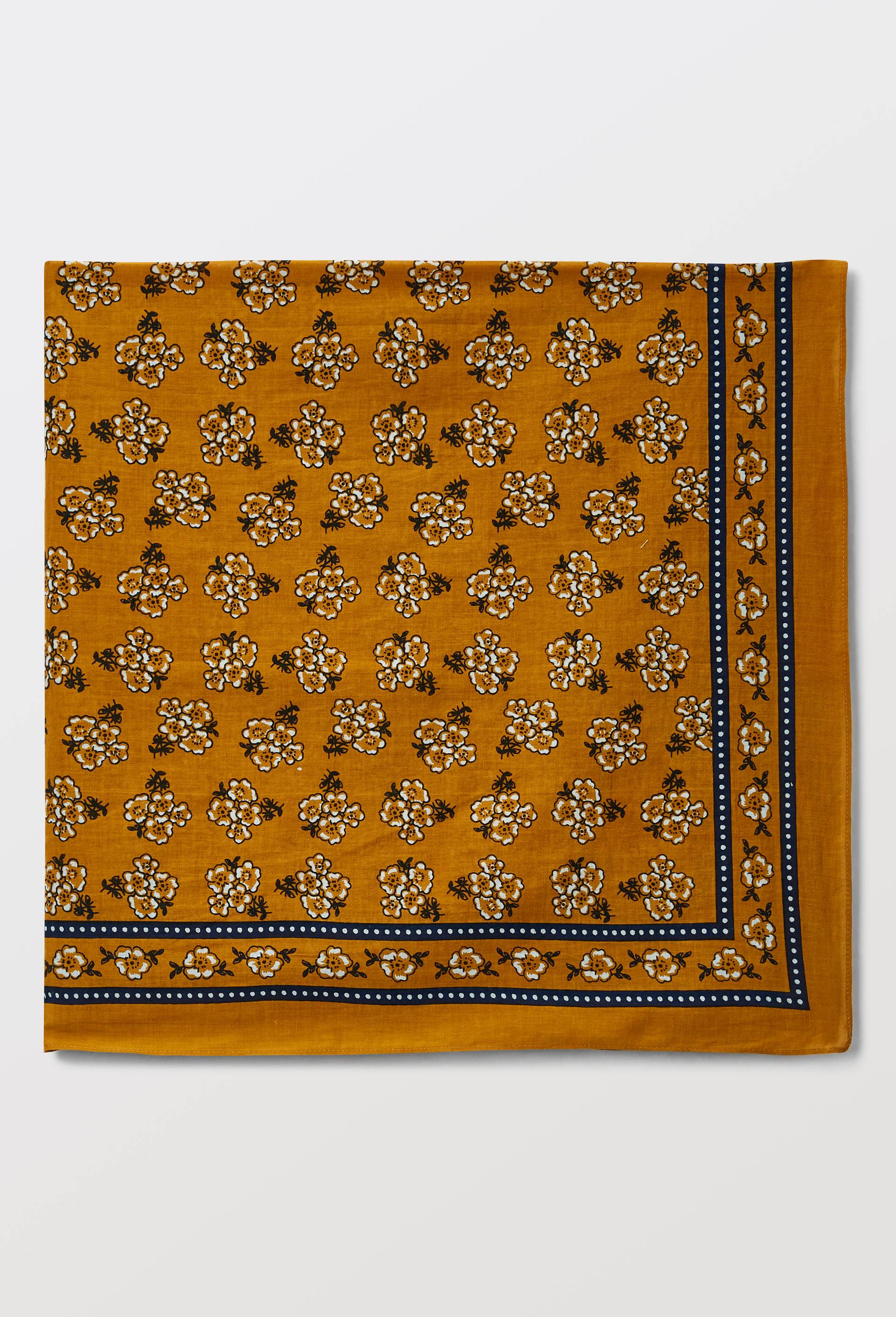 Foulard imprim&eacute; en coton BIO GOTS, Brun clair, large image number 1.0