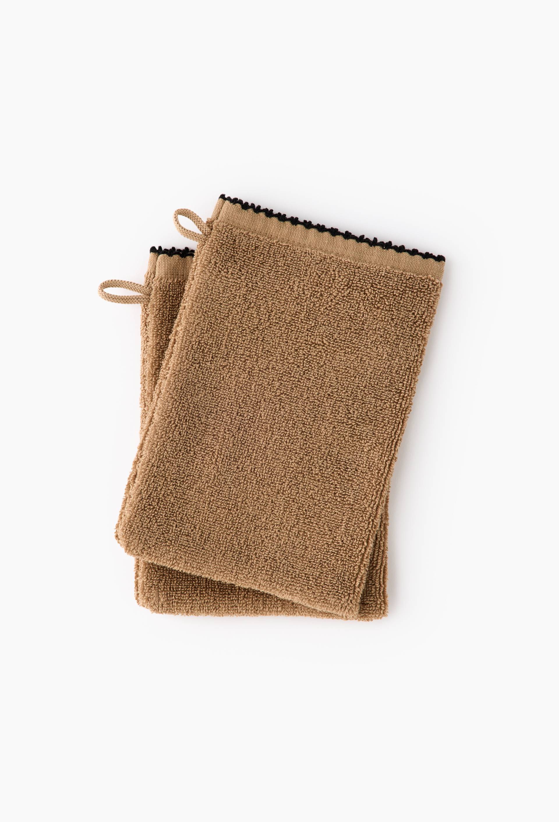 Gant de toilette uni, en coton BIO GOTS, Beige, large image number 1