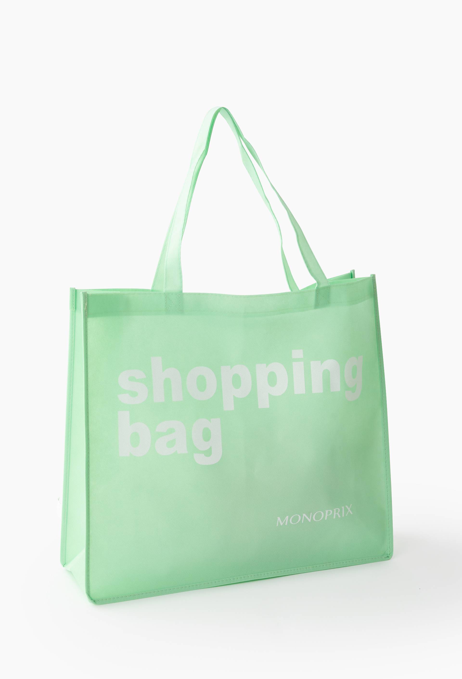 Sac shopping bag , en polypropyl&egrave;ne non tiss&eacute; , 45*40*14 cm, Bleu clair, large image number 0.0