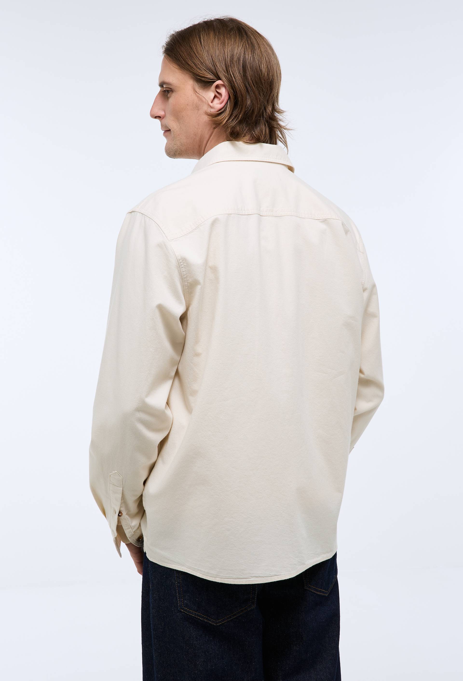 Chemise manches longues en coton bio GOTS, Ecru, large image number 3