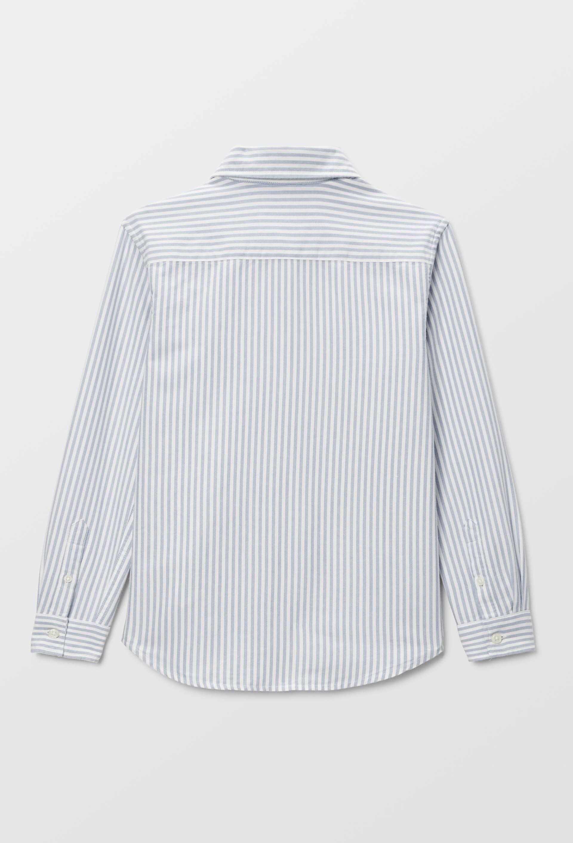 Chemise ray&eacute;e en coton BIO GOTS, Bleu, large image number 2