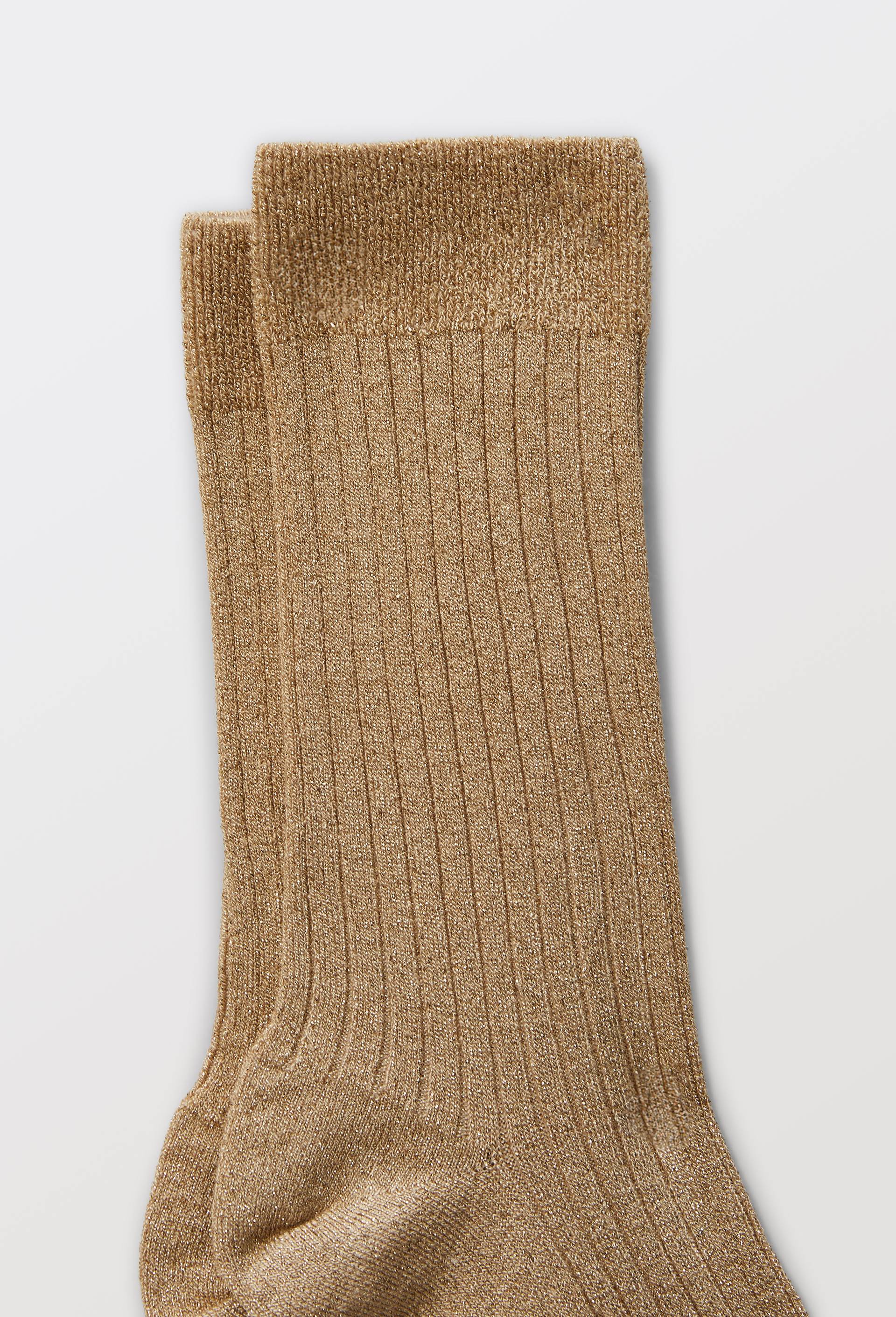 Paire de chaussettes fantaisie avec du lurex Le Bourget, Or, large image number 2