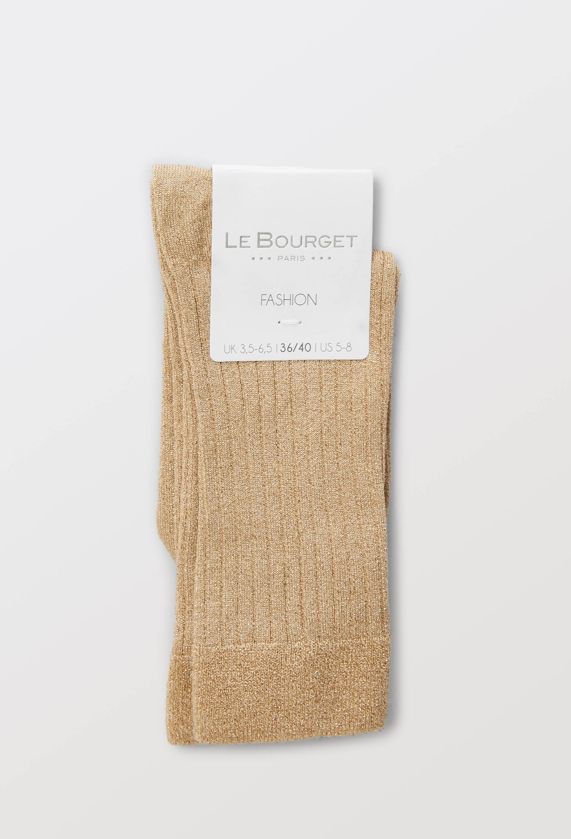Paire de chaussettes fantaisie avec du lurex Le Bourget, Or, large image number 3.0