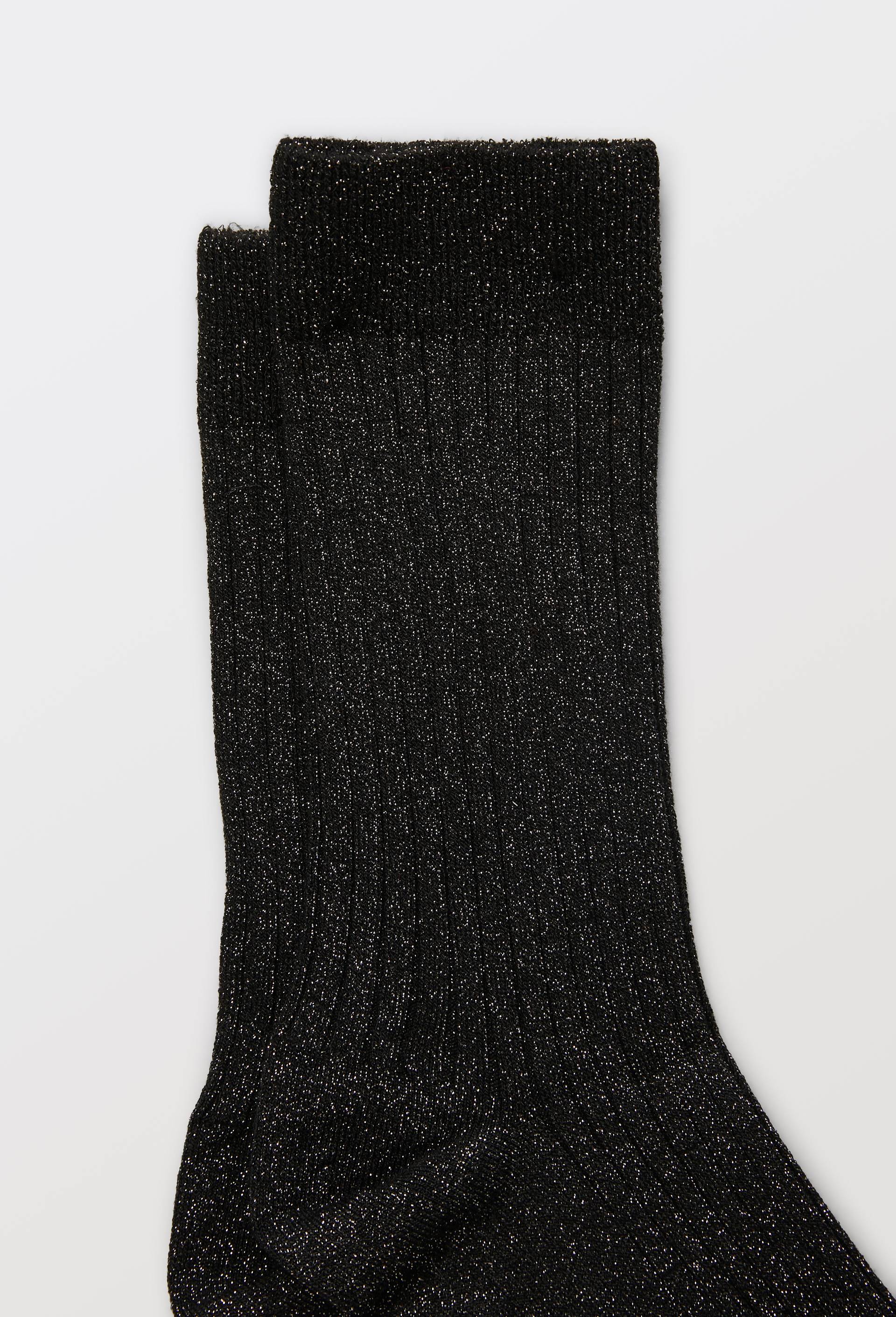 Paire de chaussettes fantaisie avec du lurex Le Bourget, Noir, large image number 2