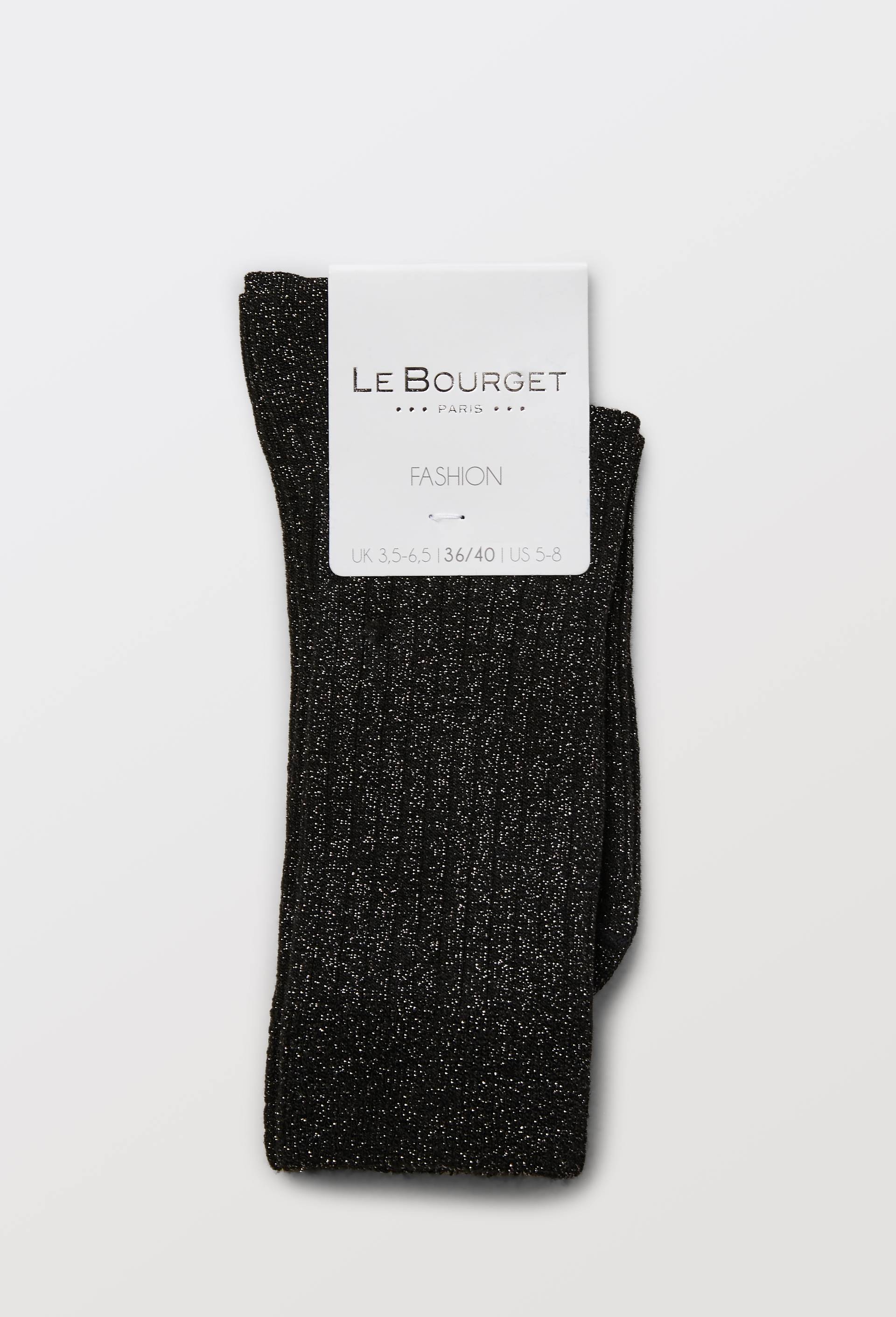Paire de chaussettes fantaisie avec du lurex Le Bourget, Noir, large image number 3