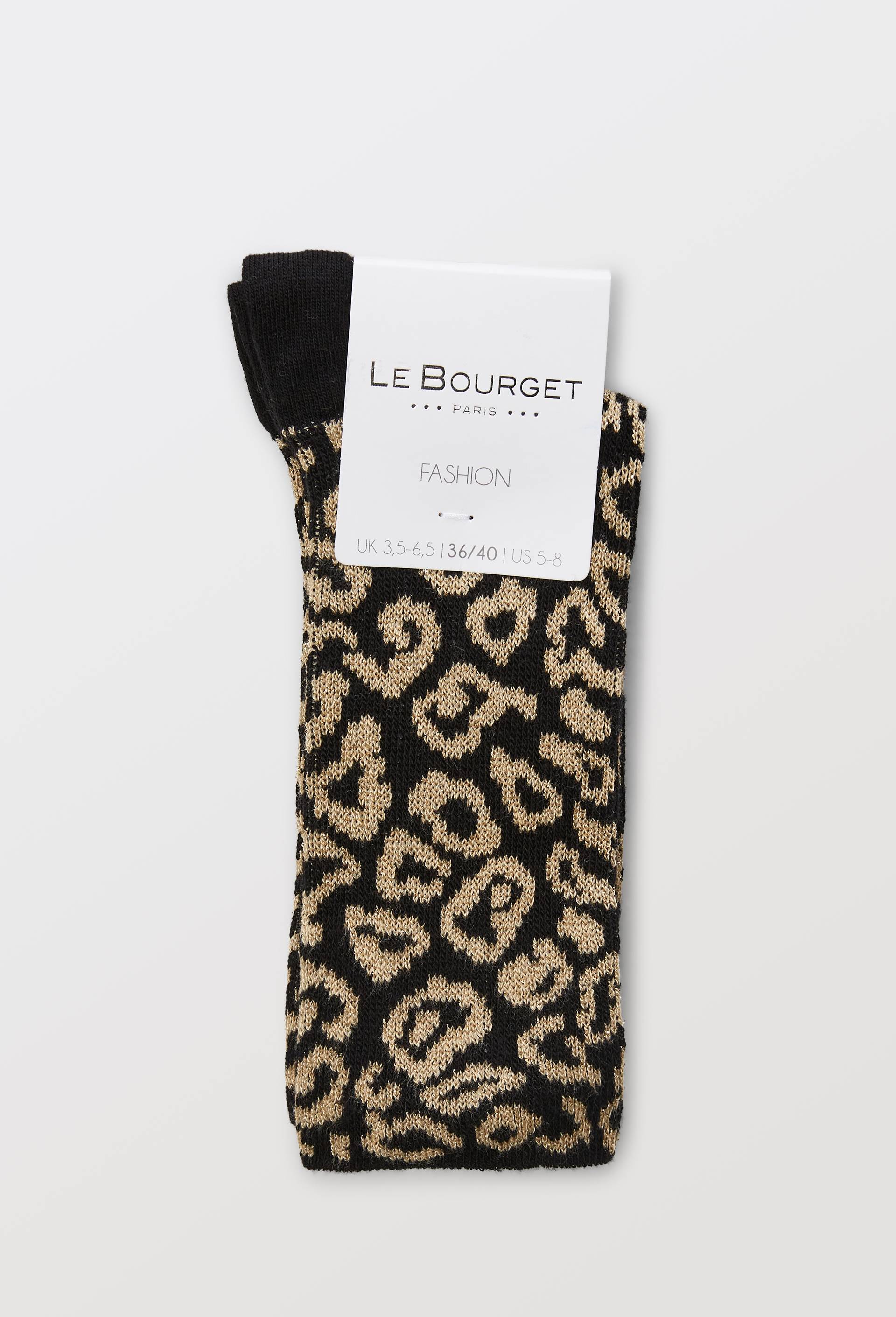 Paire de chaussettes fantaisie avec du lurex Le Bourget, Or, large image number 3.0
