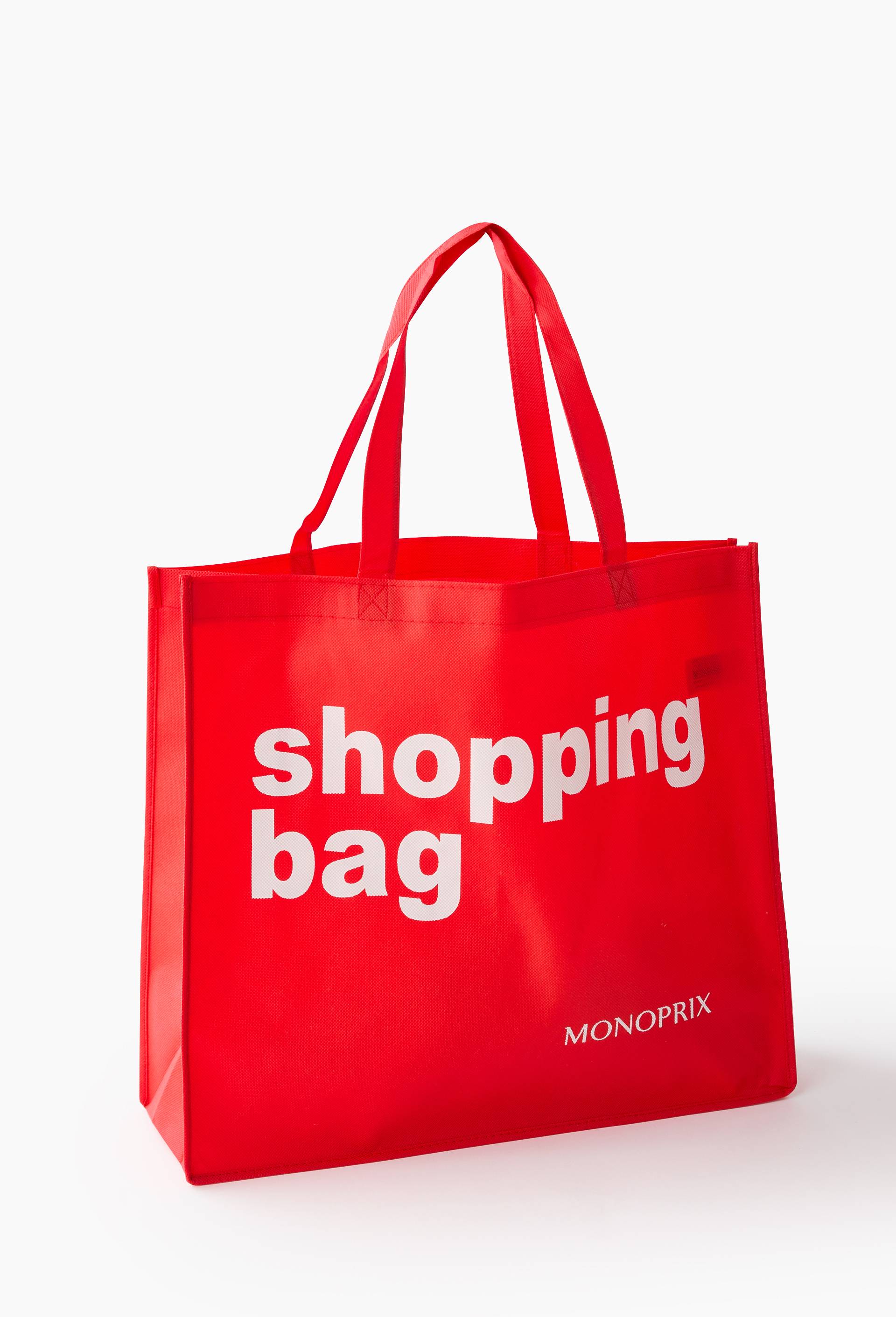 Sac shopping bag , en polypropyl&egrave;ne non tiss&eacute; , 45*40*14 cm, Rouge, large image number 0