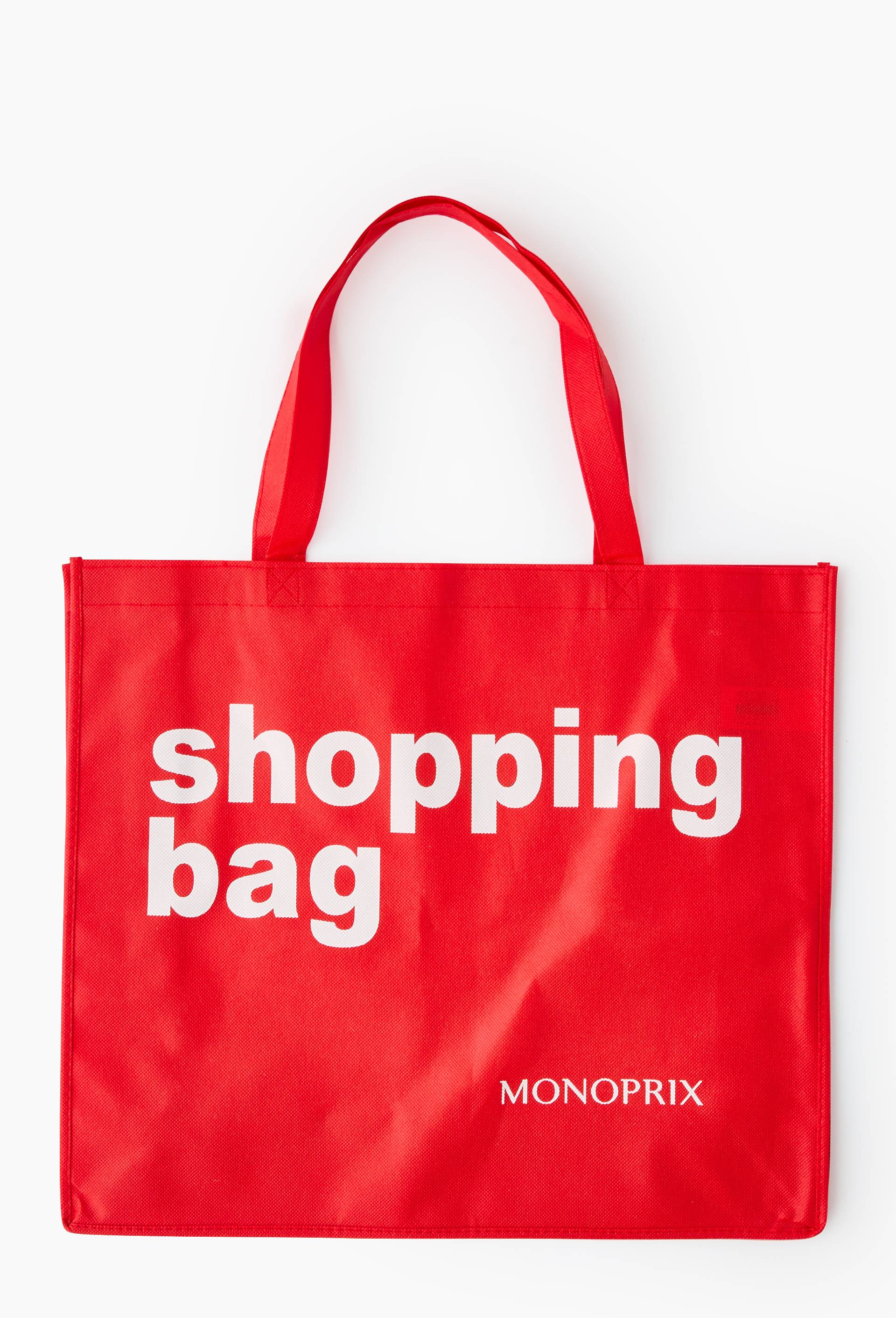 Sac shopping bag , en polypropyl&egrave;ne non tiss&eacute; , 45*40*14 cm, Rouge, large image number 1