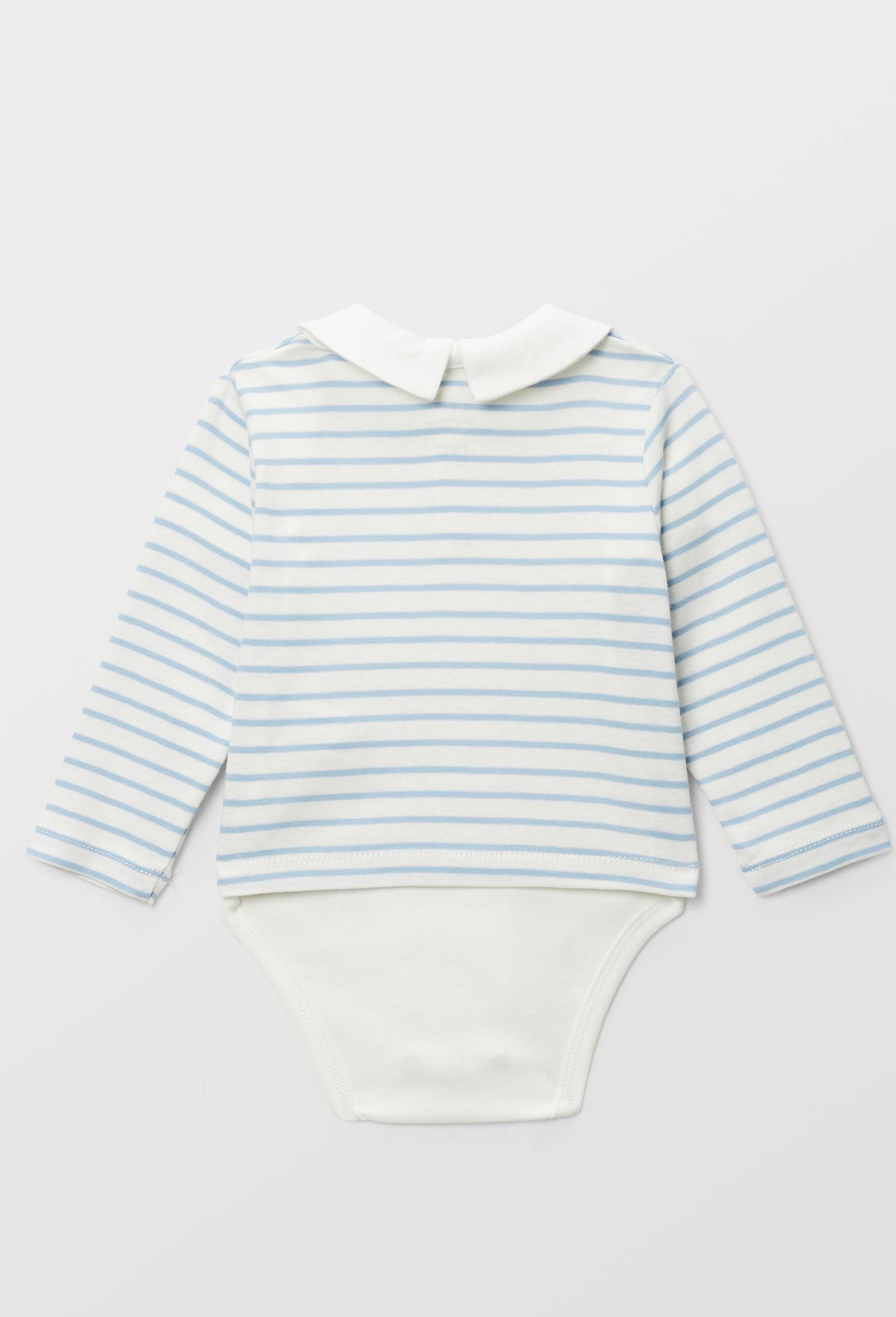 Lot body et cardigan en coton BIO GOTS, Bleu, large image number 1.0