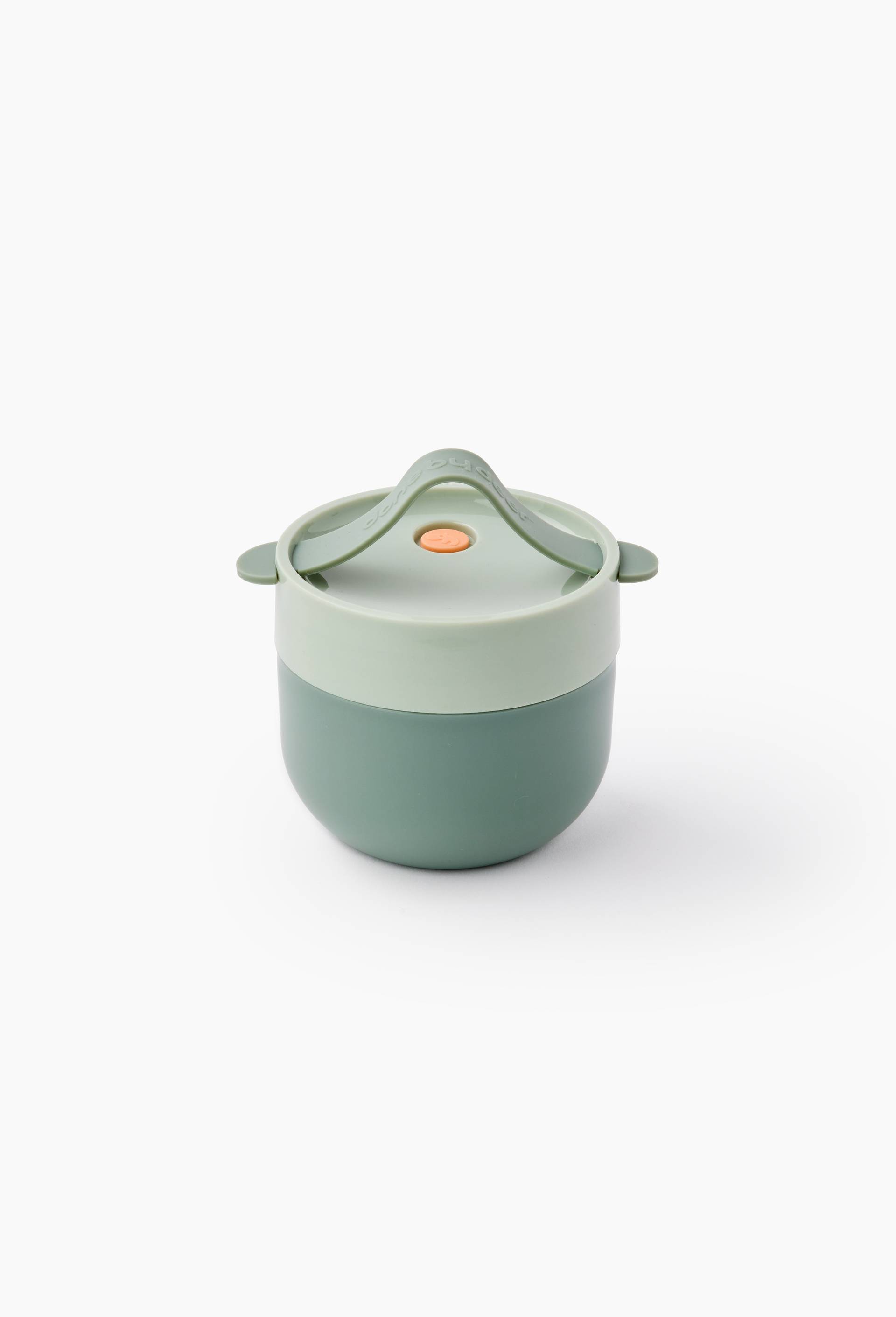 Boite repas ronde avec couvercle done by deer, D11xH10 CM/550ML, en plastique, Vert fonc&eacute;, large image number 0.0
