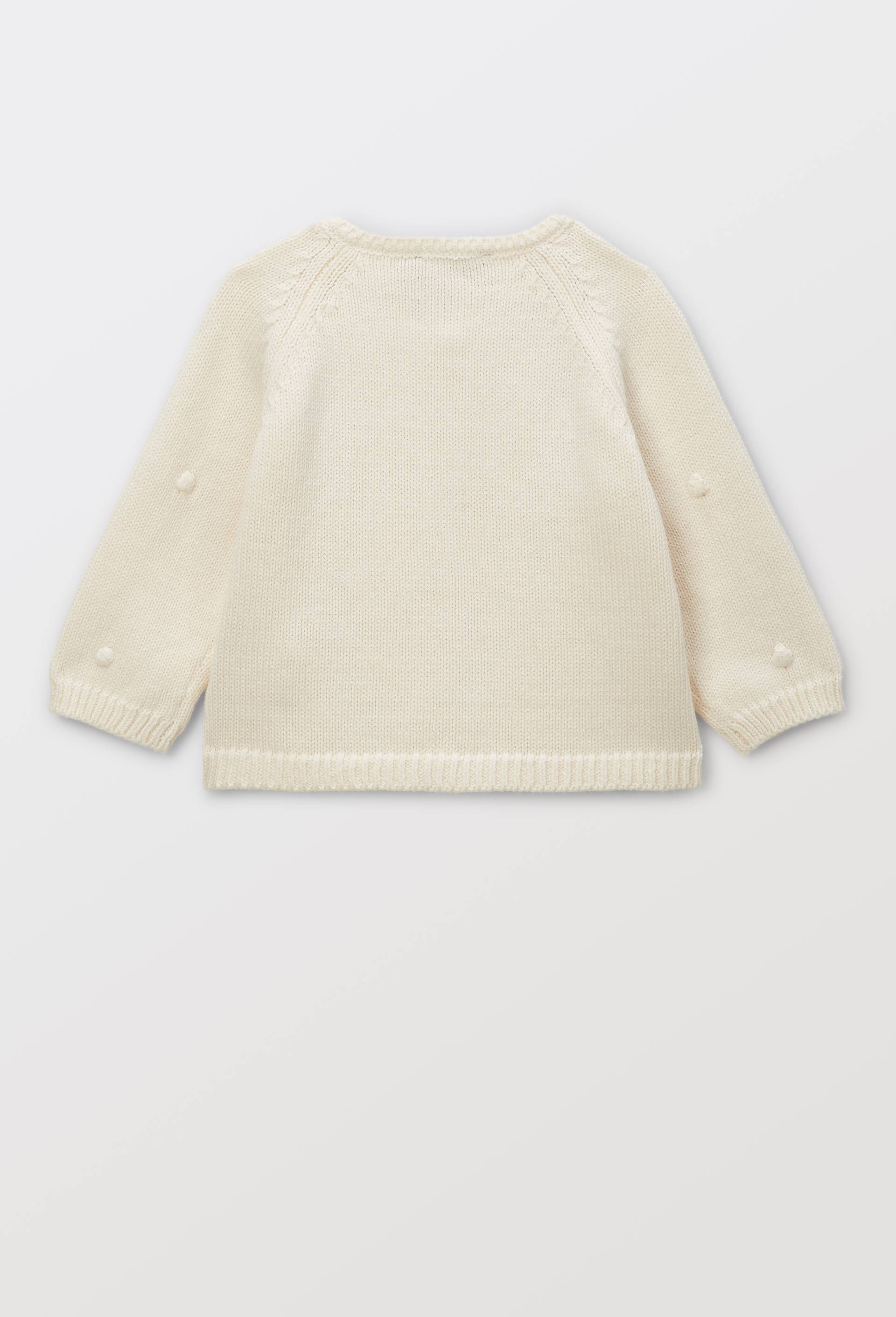 Cardigan &agrave; pois en coton, Beige clair, large image number 4.0
