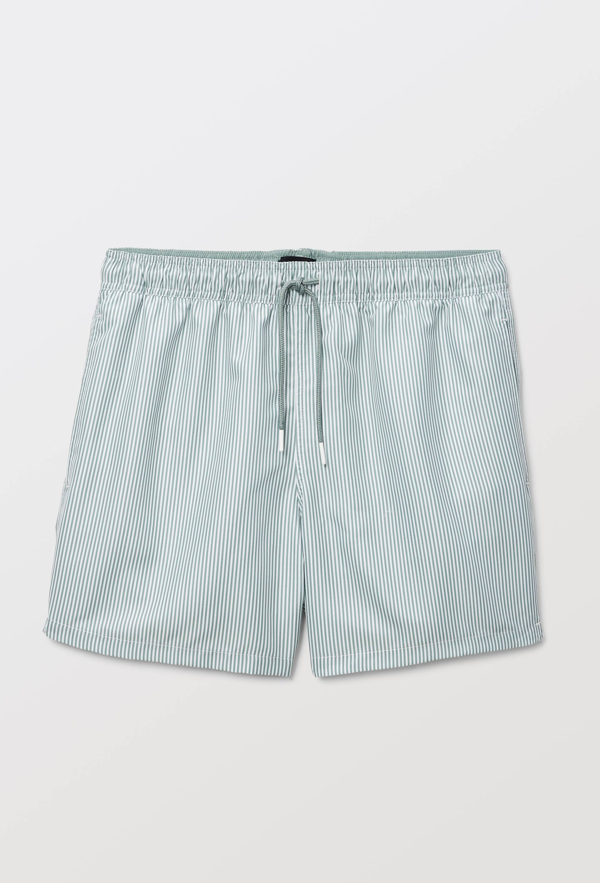 Short de bain ray&eacute; en polyester recycl&eacute;, Vert clair, large image number 4