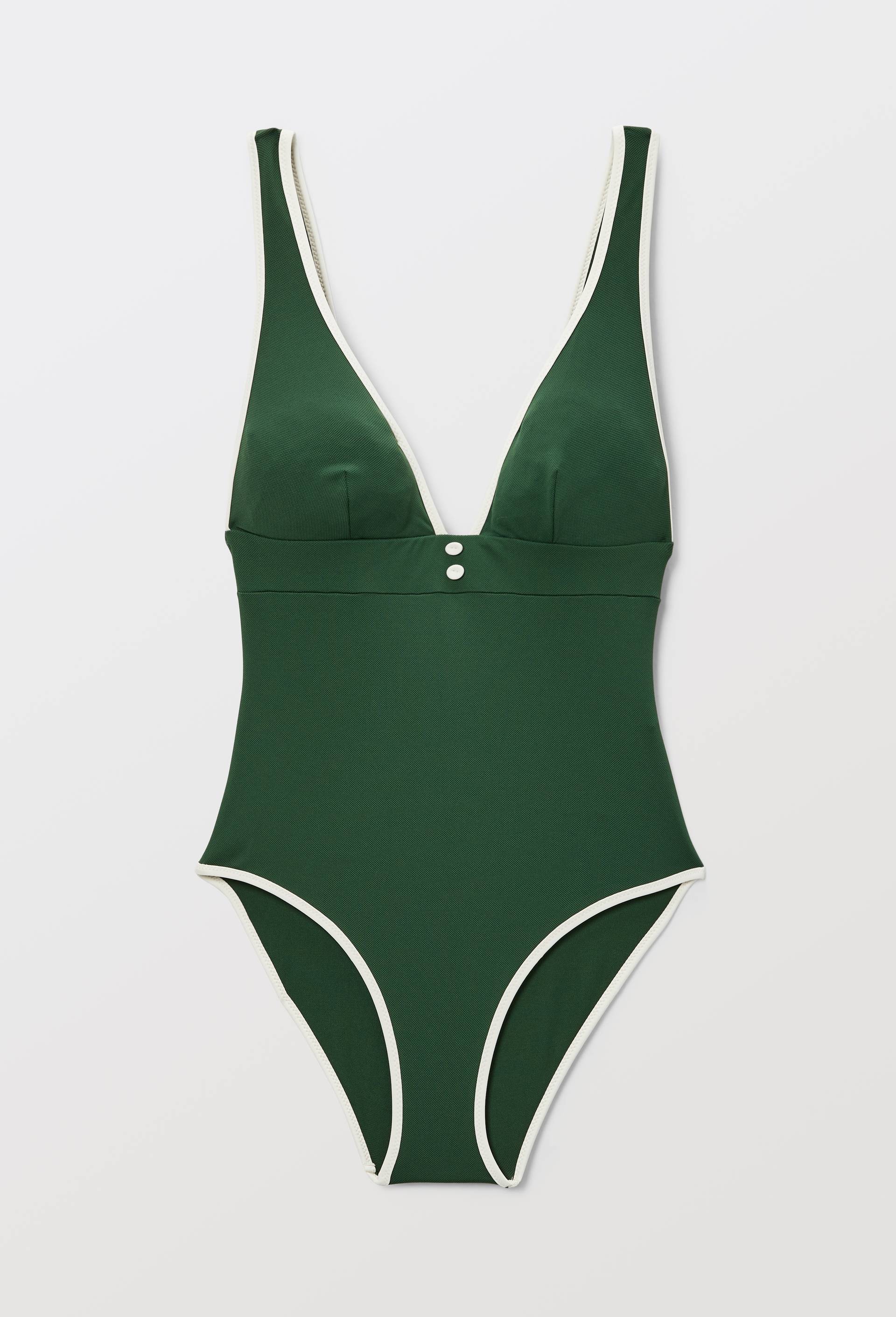 Maillot de bain 1 pi&egrave;ce CROISIERE, Vert fonc&eacute;, large image number 2.0