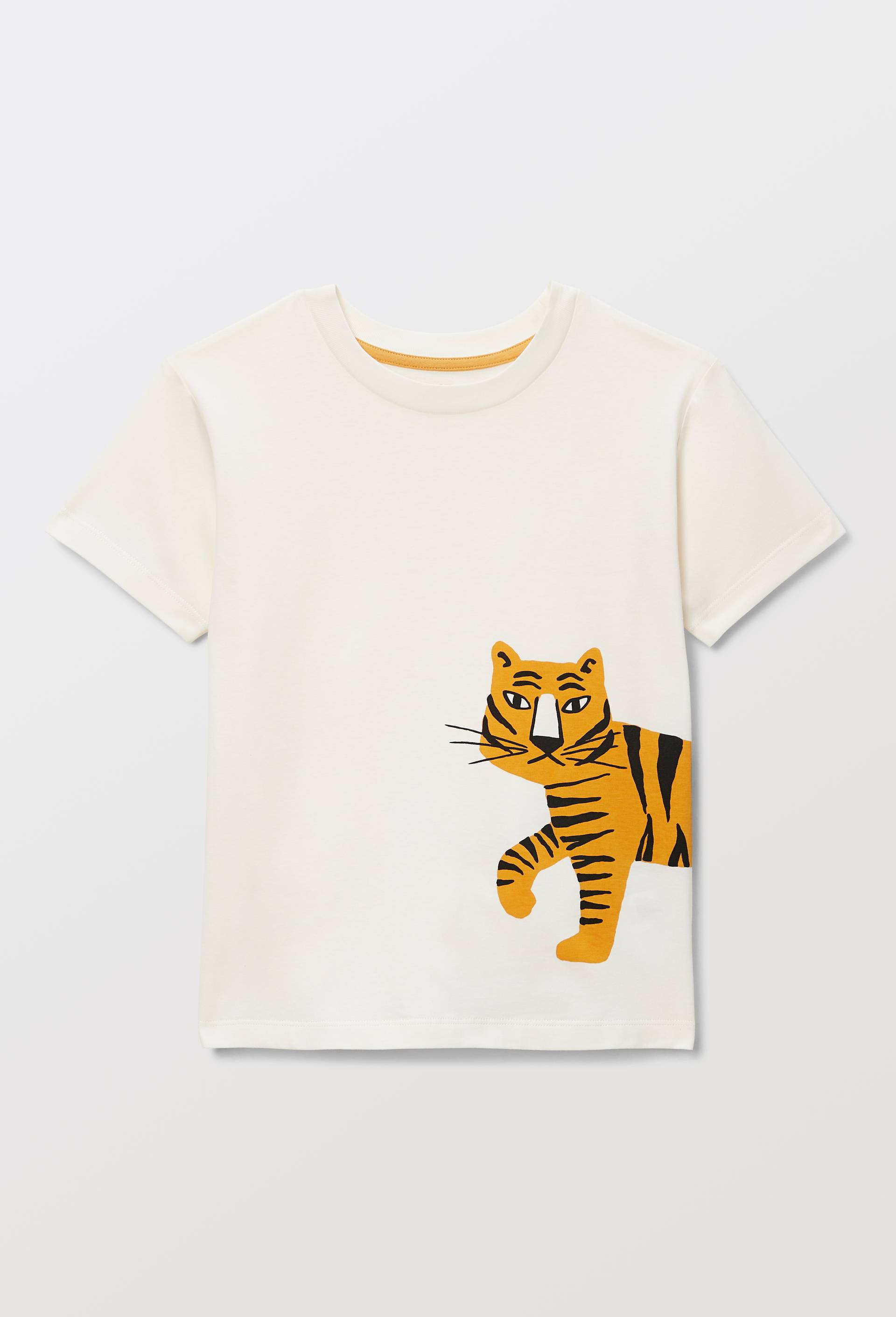 T-shirt manches courtes imprim&eacute; en coton BIO GOTS, Beige clair, large image number 2