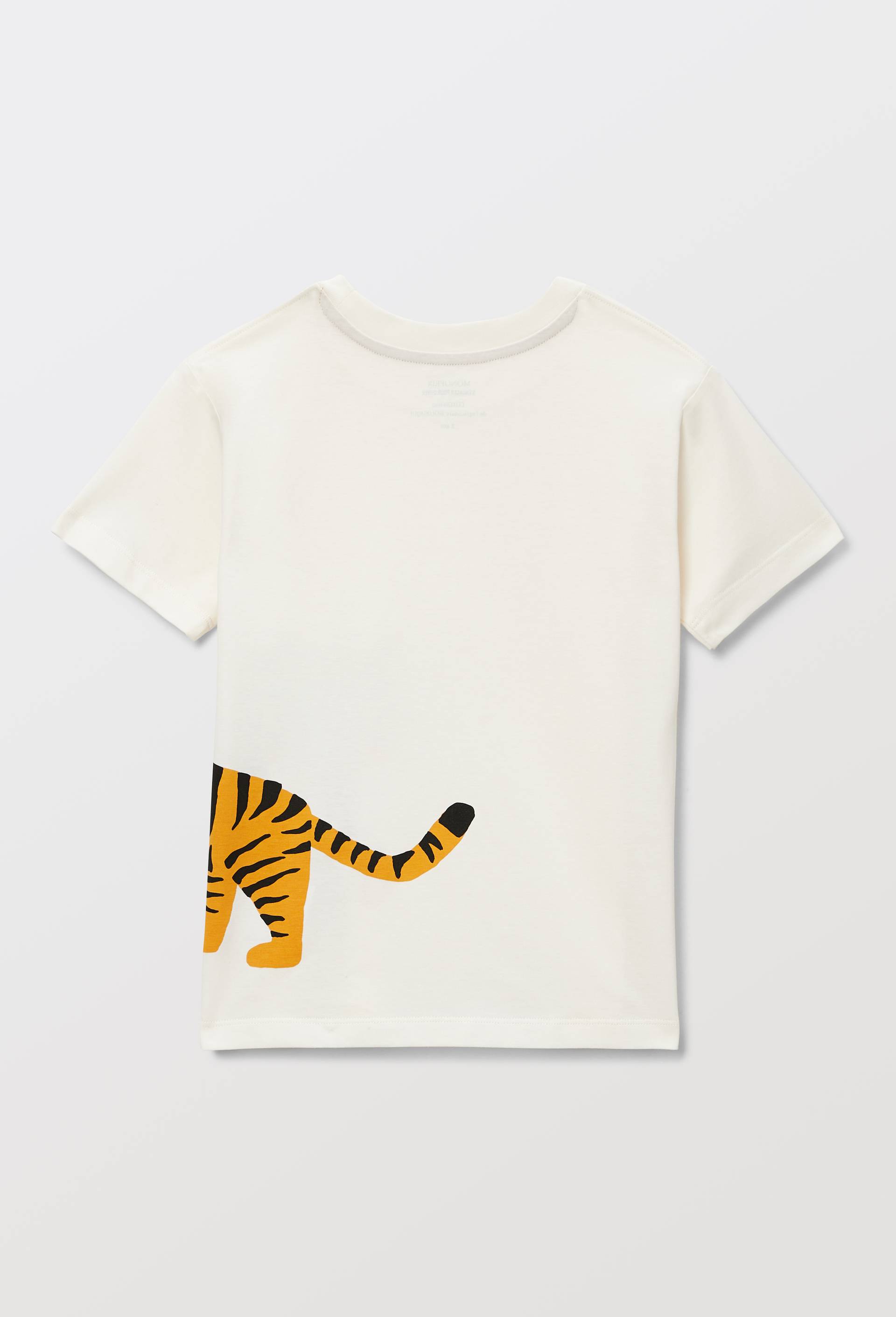 T-shirt manches courtes imprim&eacute; en coton BIO GOTS, Beige clair, large image number 3