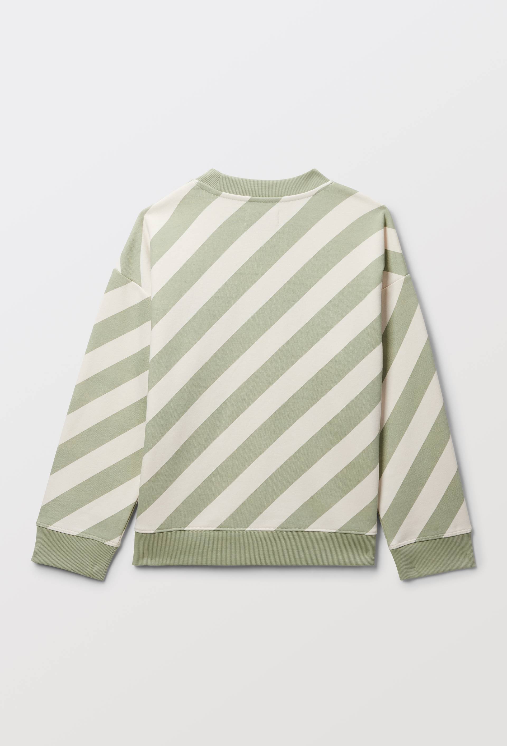 Sweat imprim&eacute; en coton BIO GOTS, Vert clair, large image number 1.0