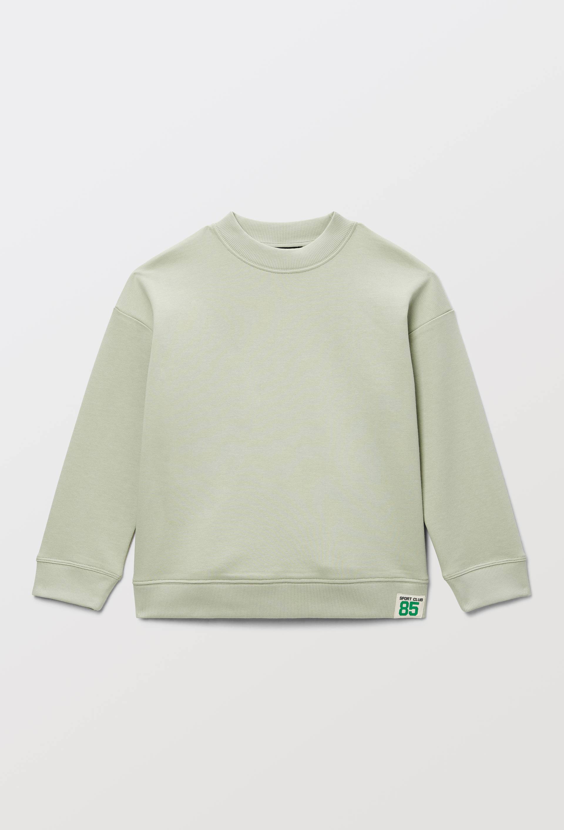 Sweat uni en coton BIO GOTS, Vert clair, large image number 1